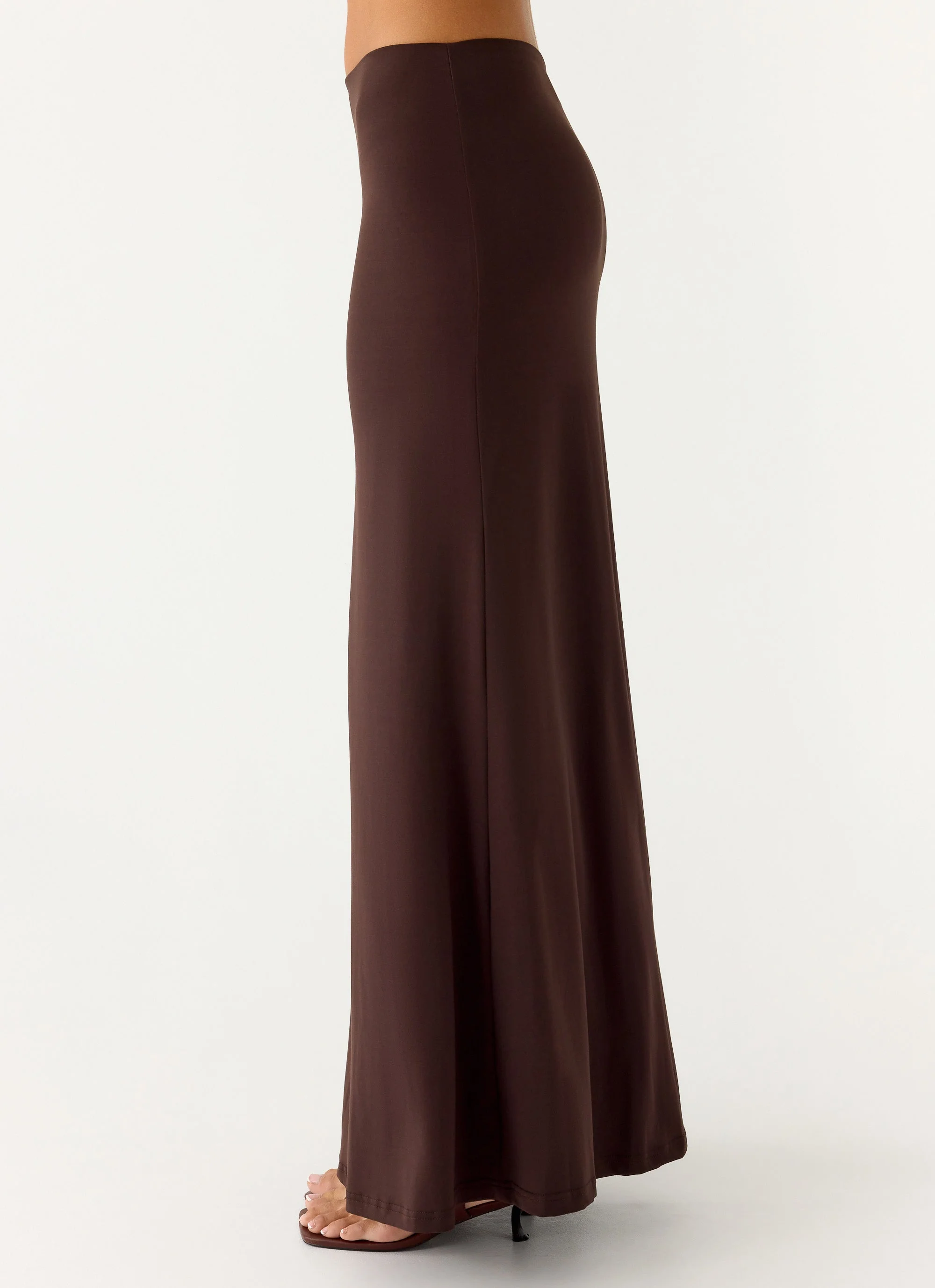 Like A Flower Maxi Skirt - Chocolate - Image 2