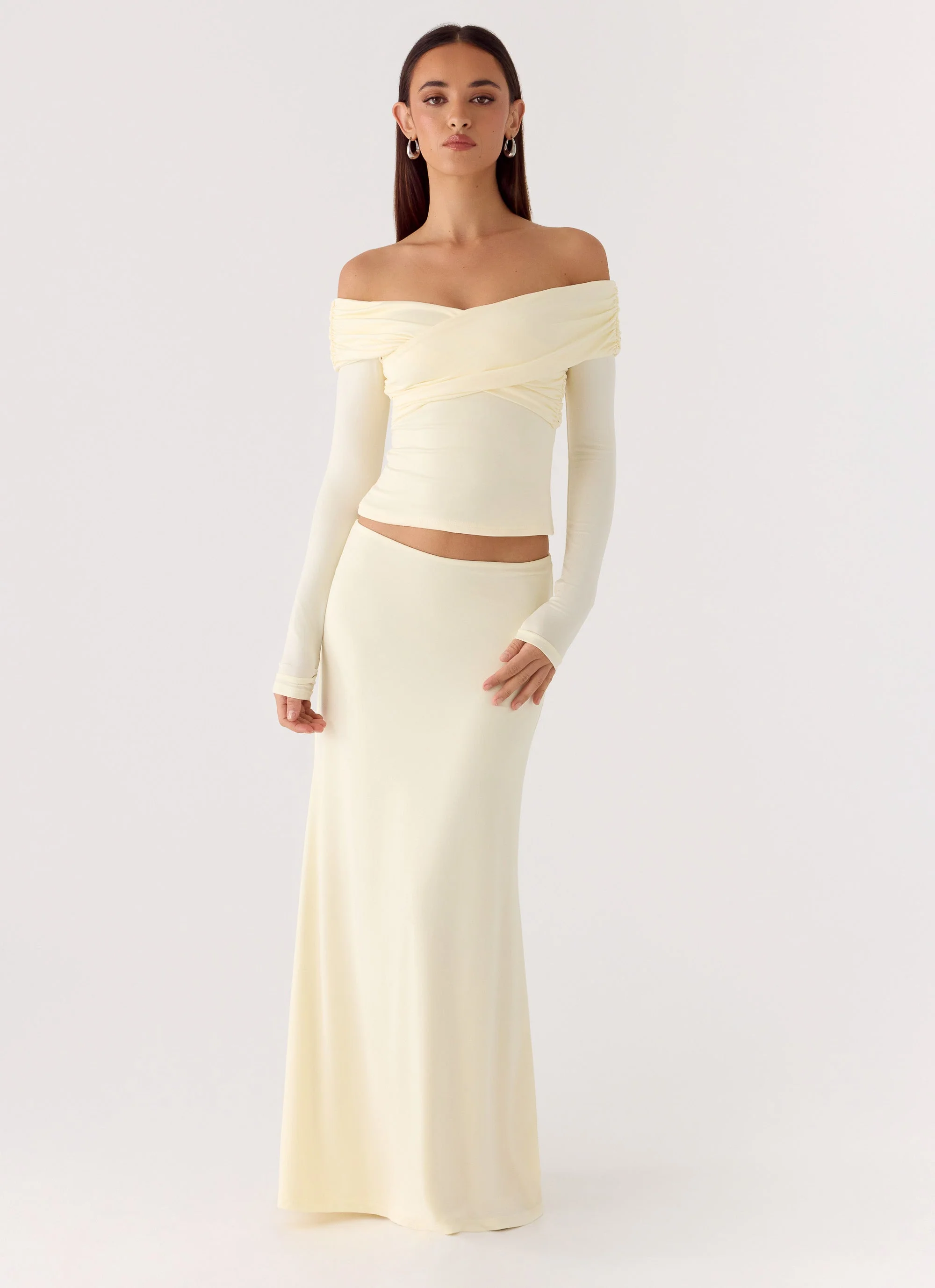 Like A Flower Maxi Skirt - Lemon Yellow - Image 6