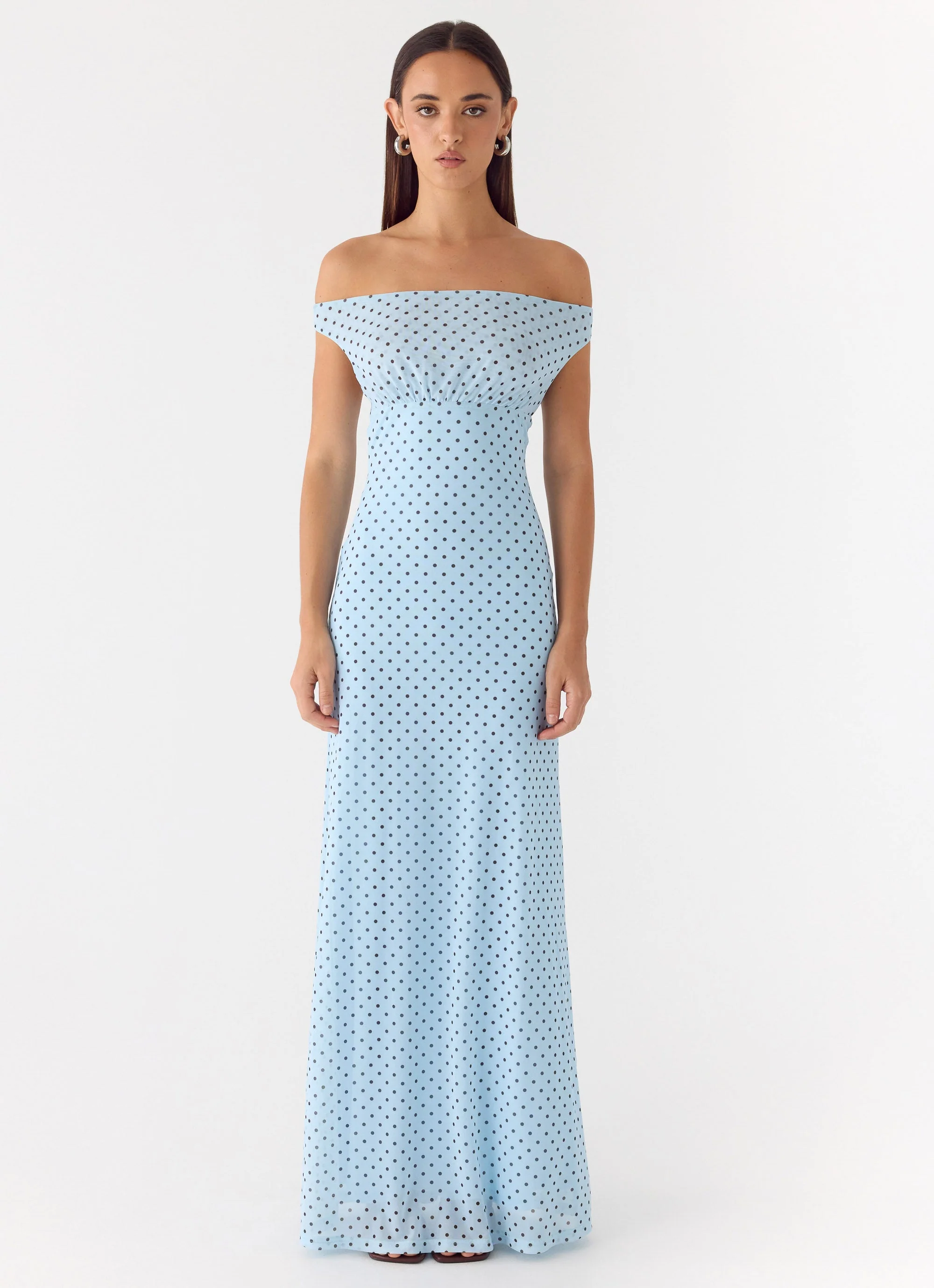 Like Me Now Maxi Dress - Blue Mocha Dot - Image 2