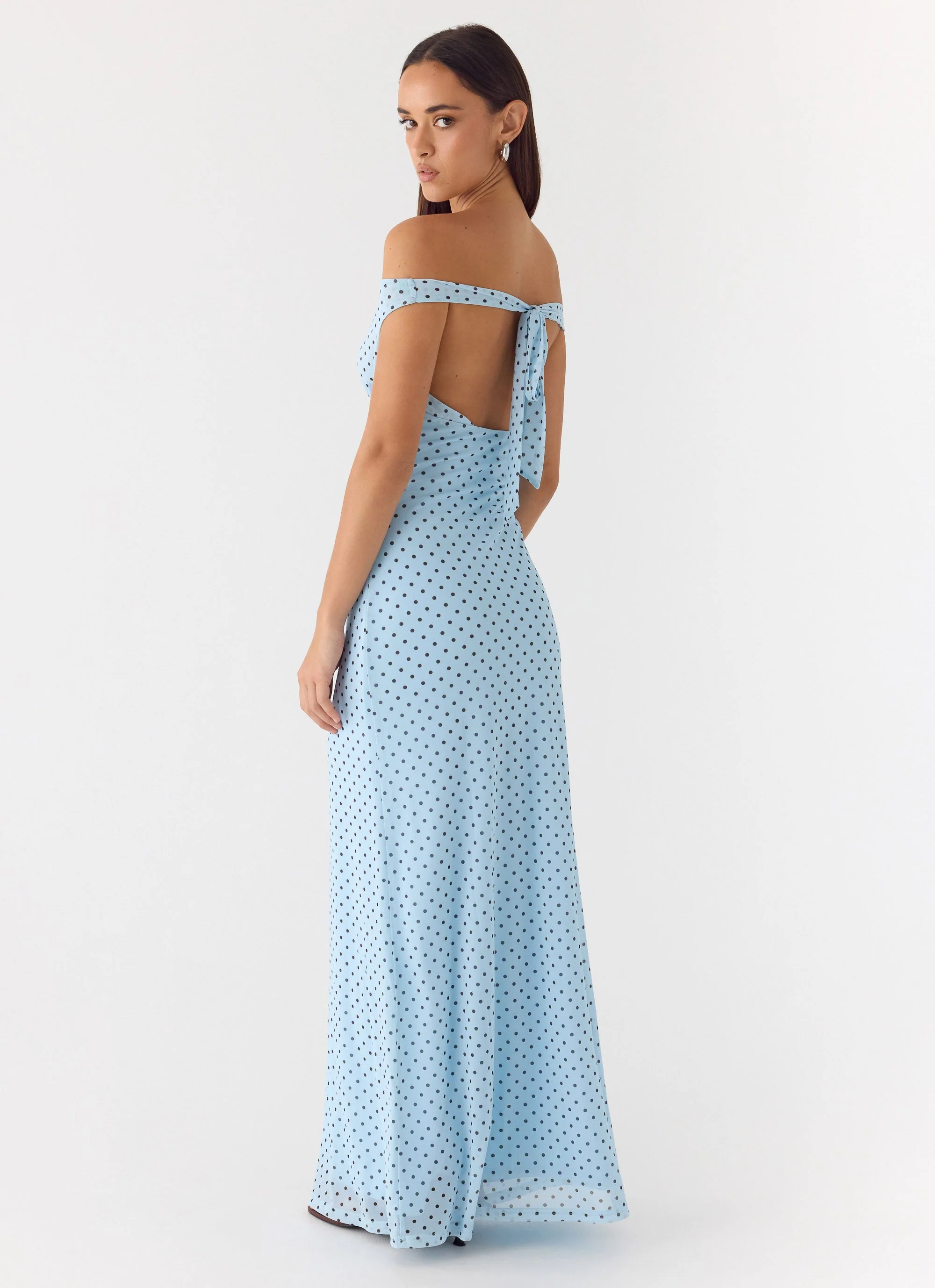 Like Me Now Maxi Dress - Blue Mocha Dot - Image 6