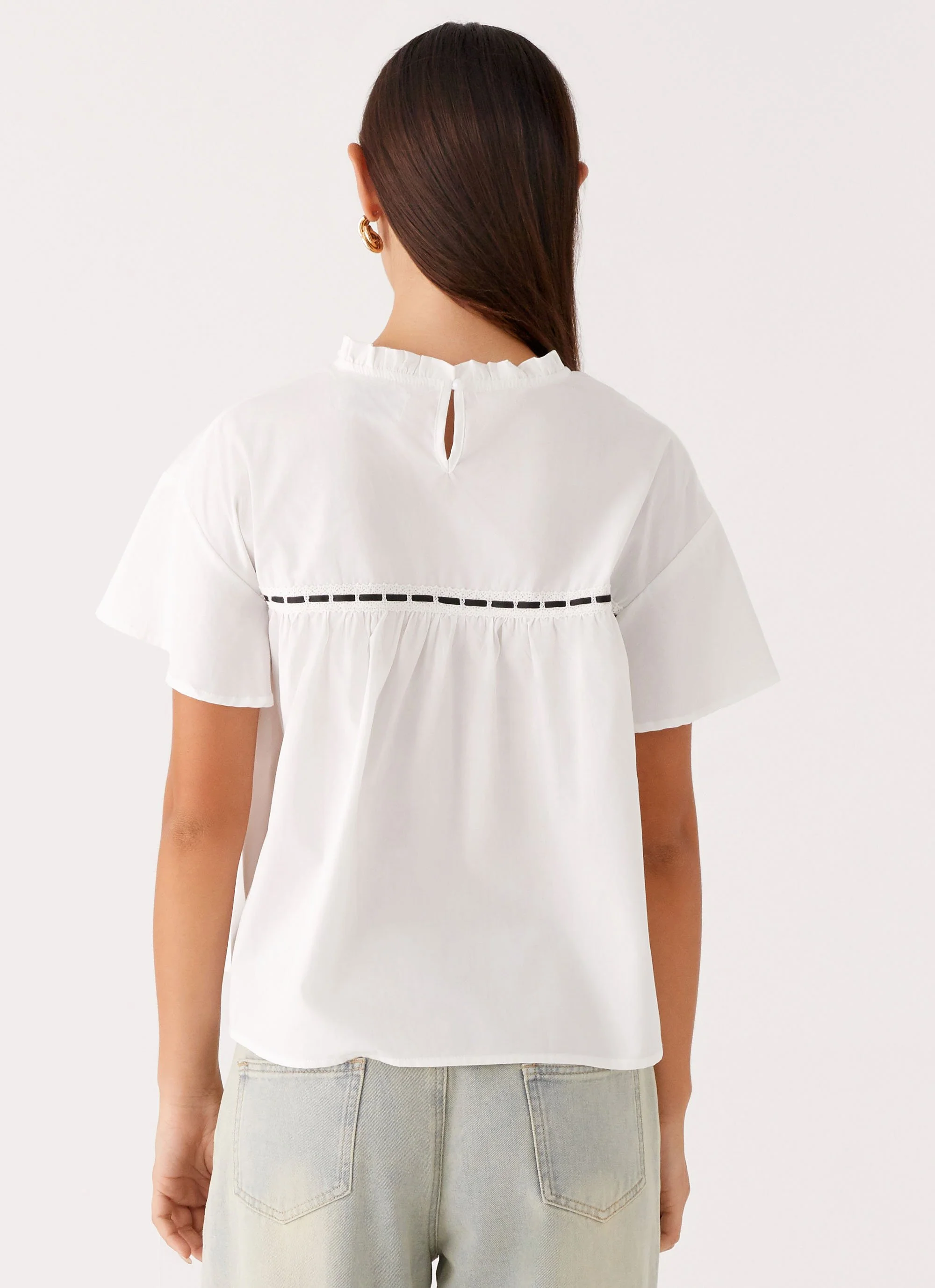 Lila Babydoll Top - White - Image 4
