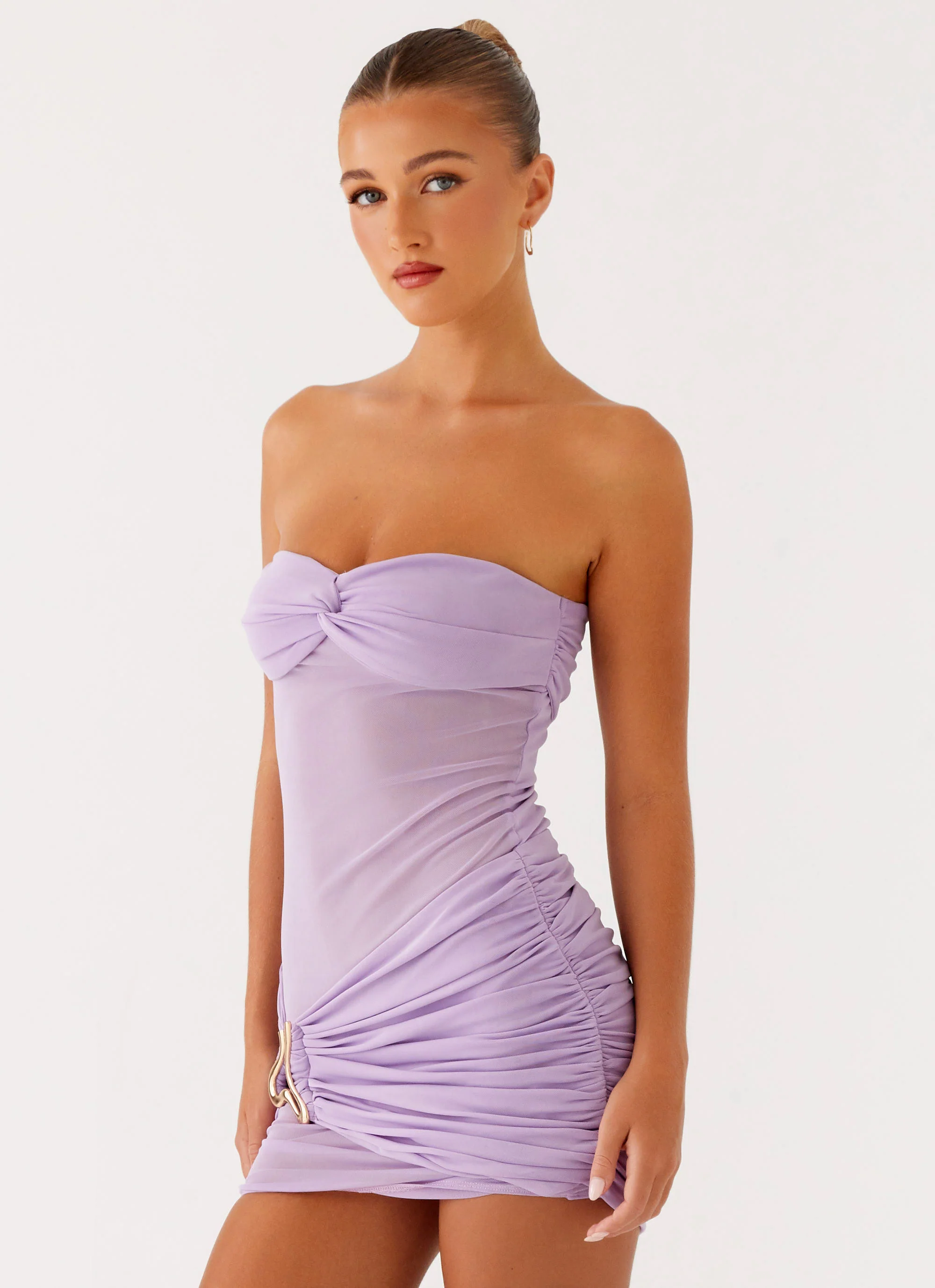 Lilibet Mini Dress - Lilac - Image 3