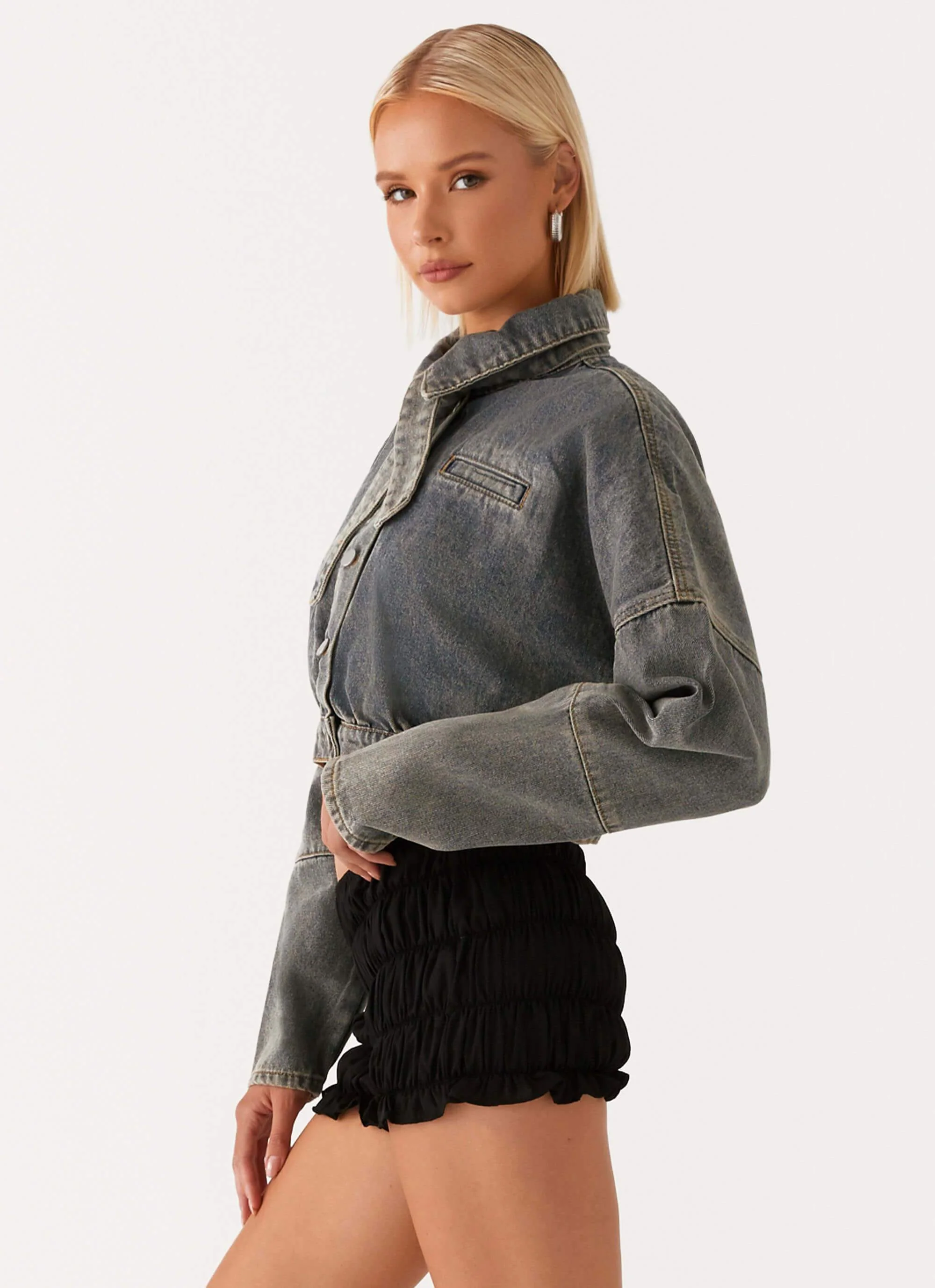 Lilith Boxy Denim Jacket - Vintage Wash - Image 3