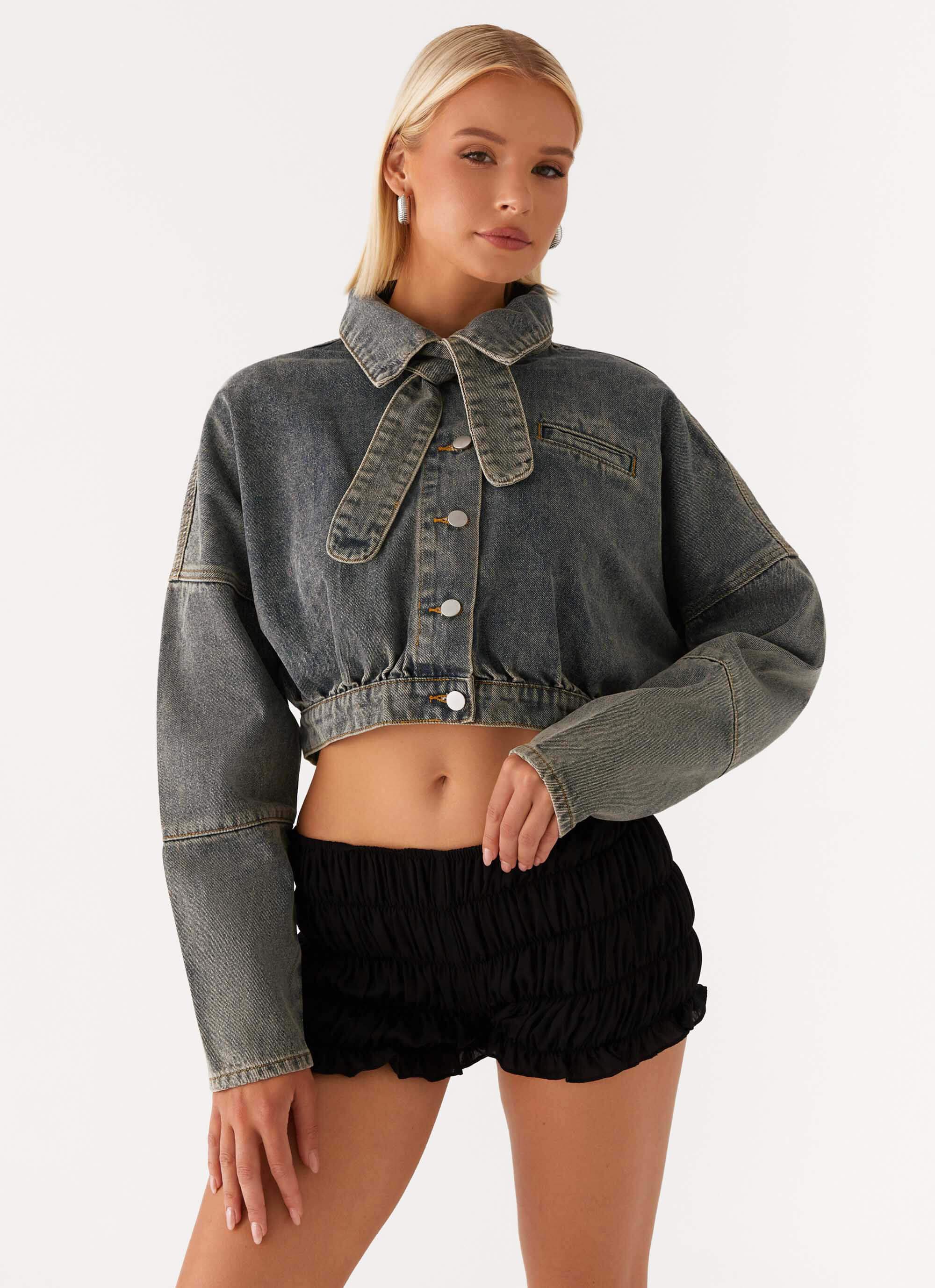 Lilith Boxy Denim Jacket - Vintage Wash - Image 5