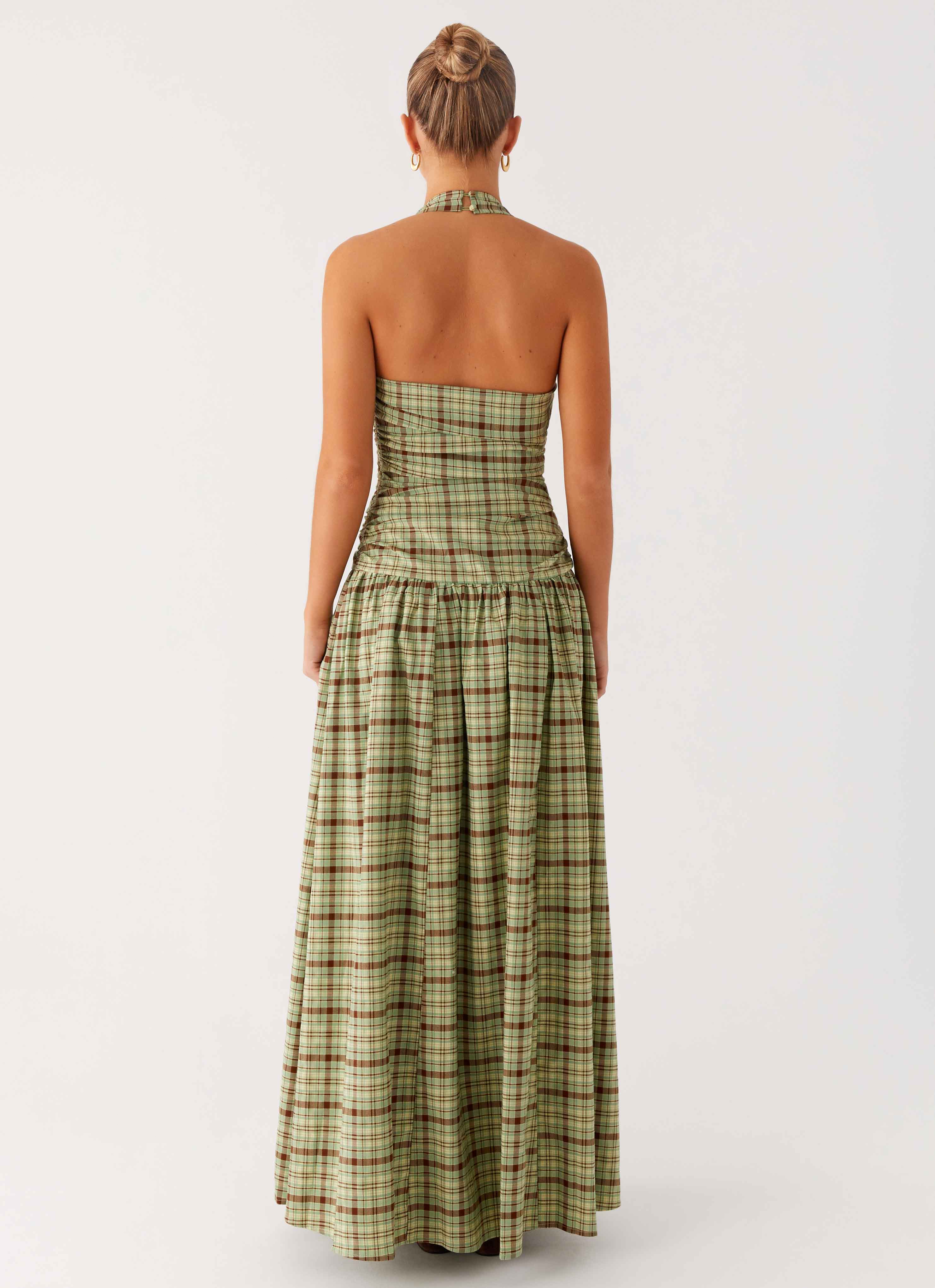 Lilith Maxi Dress - Forest Plaid - Image 3