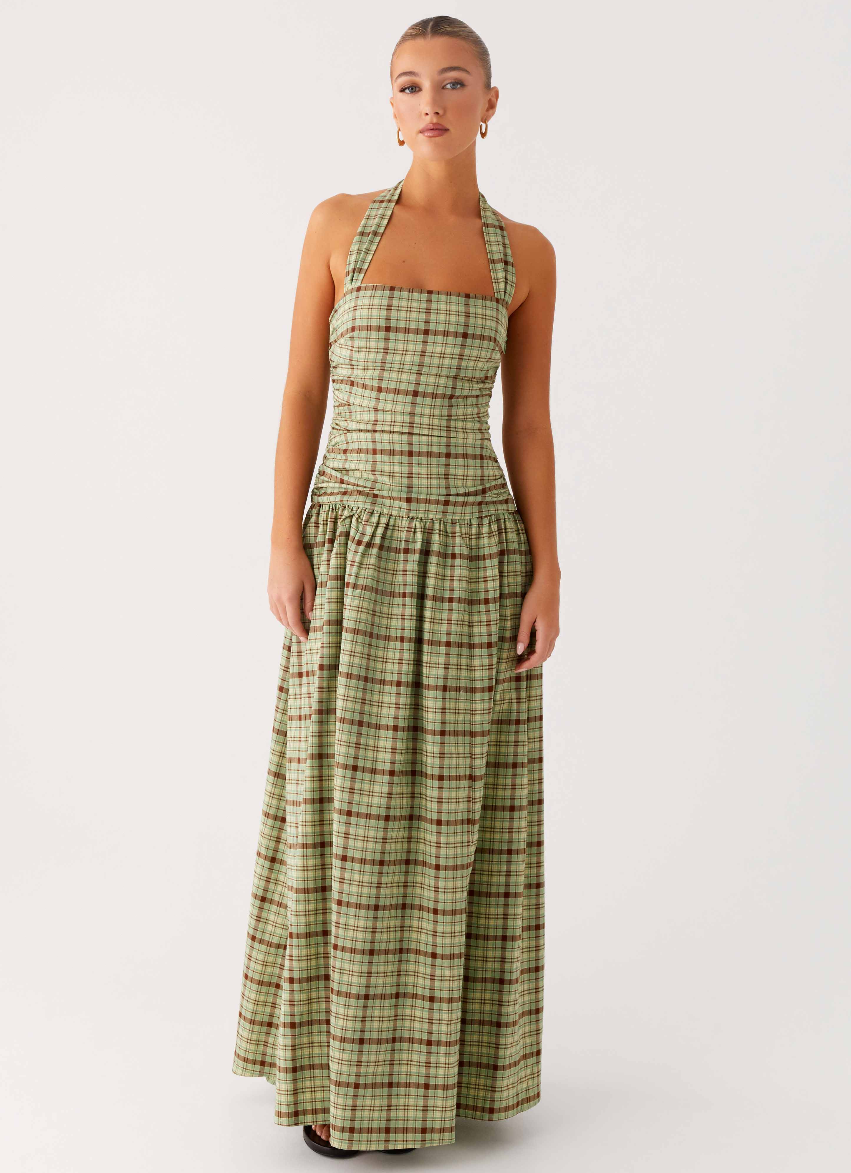 Lilith Maxi Dress - Forest Plaid - Image 4