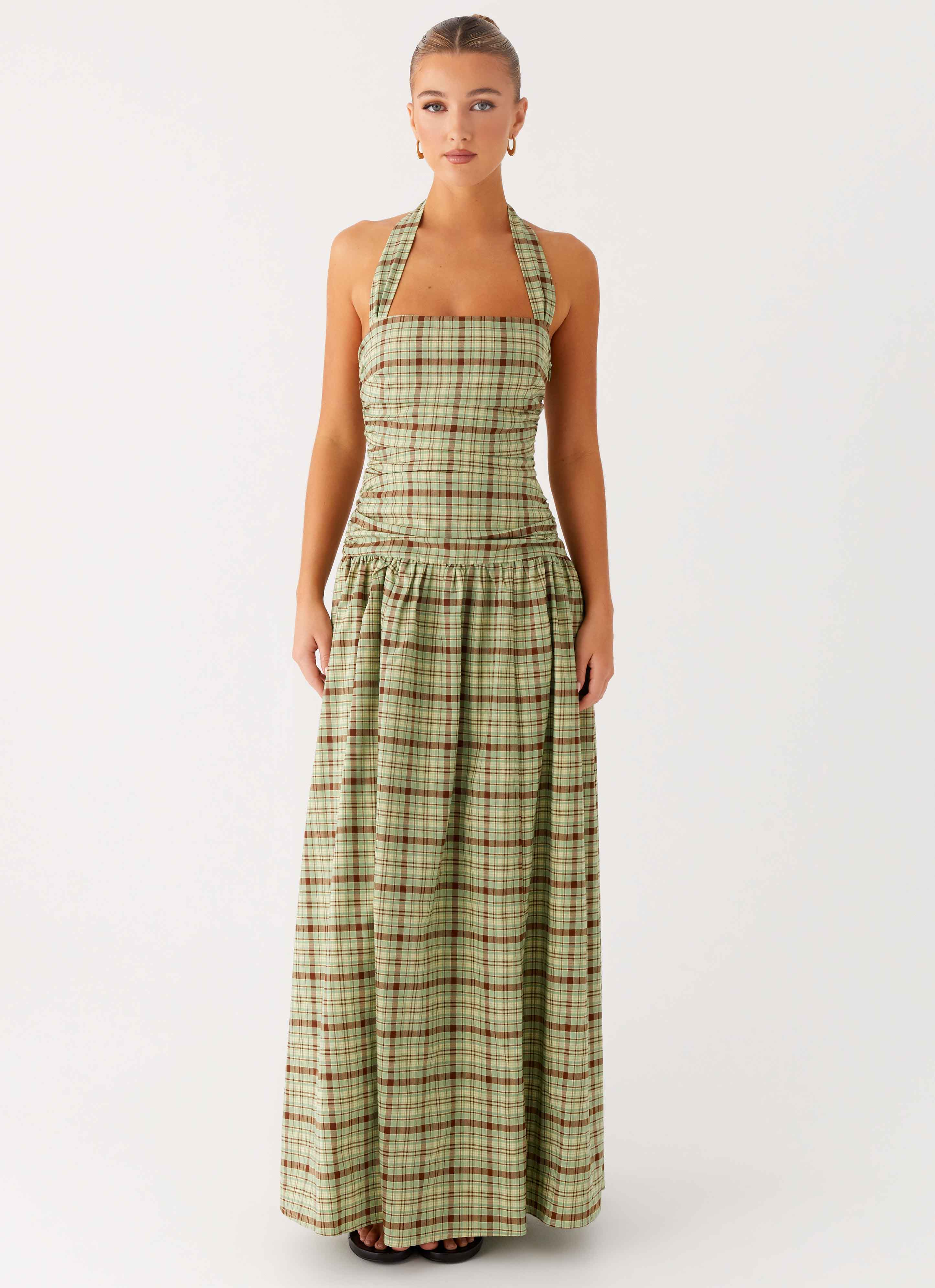 Lilith Maxi Dress - Forest Plaid - Image 5