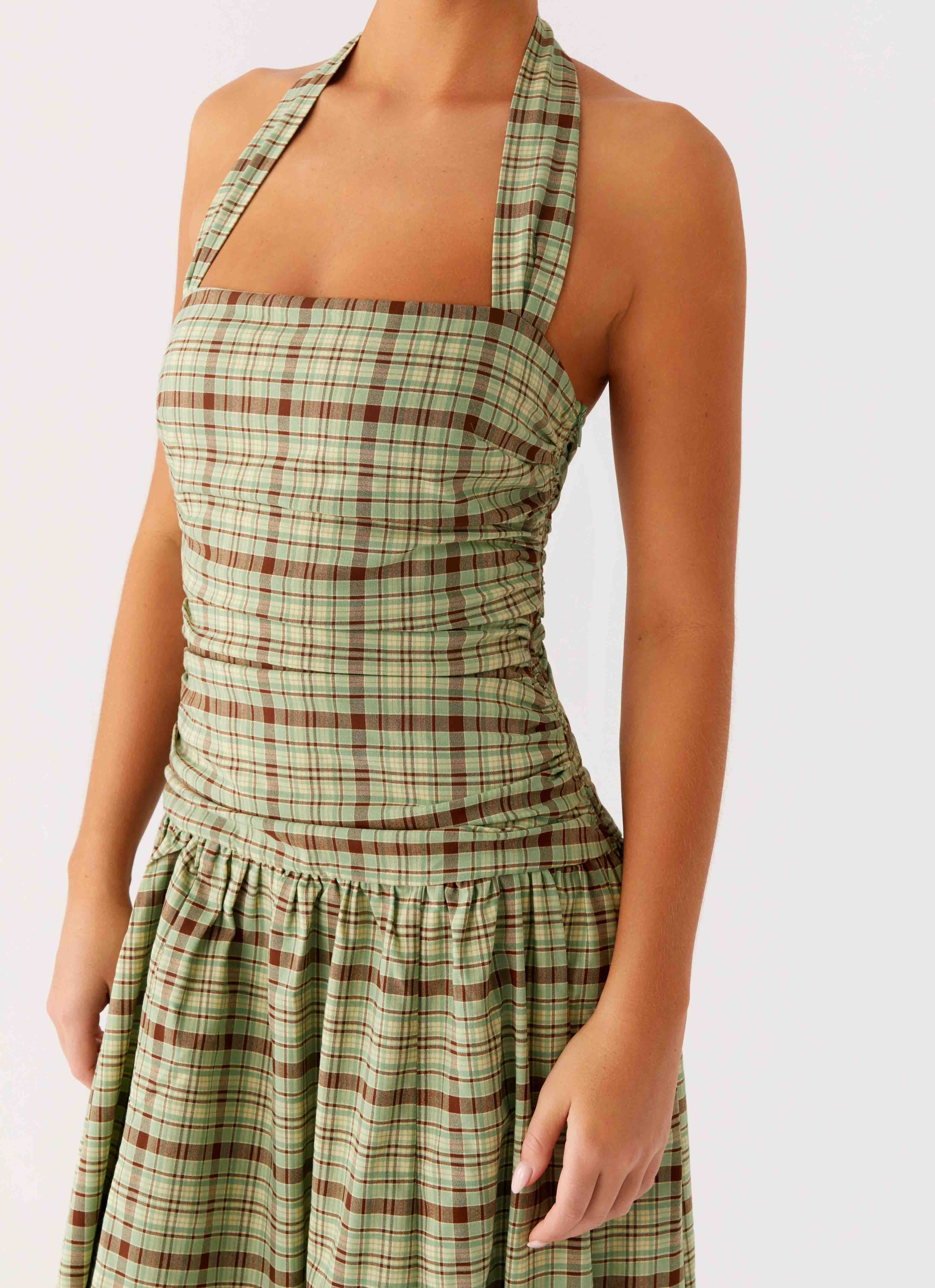 Lilith Maxi Dress - Forest Plaid - Image 6