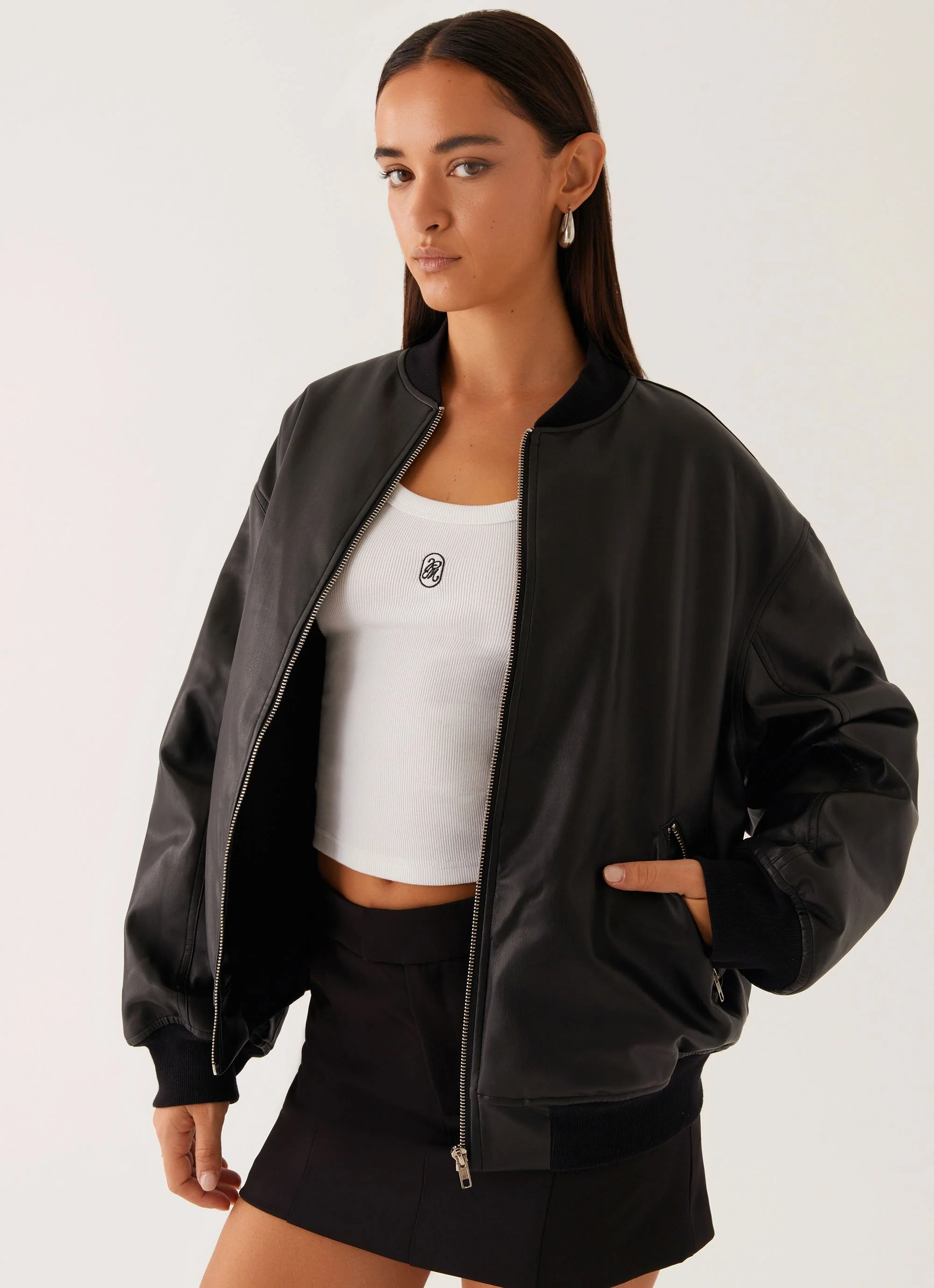 Lincoln Bomber Jacket - Black - Image 5