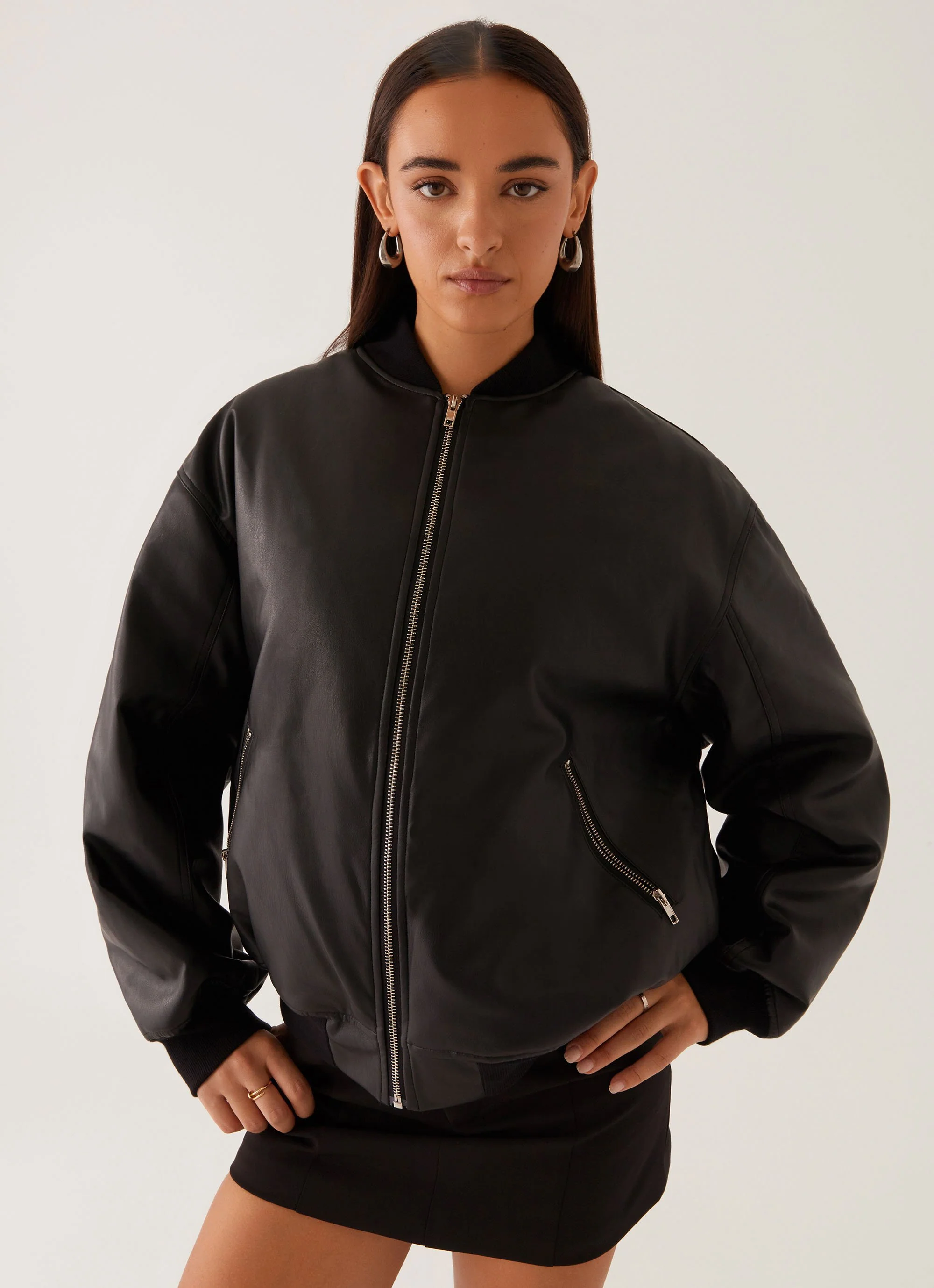 Lincoln Bomber Jacket - Black - Image 6