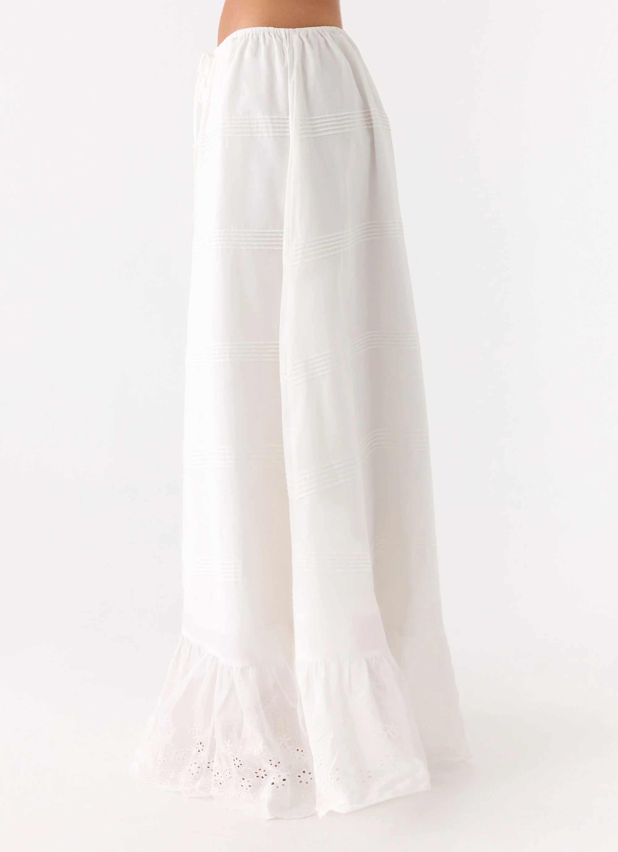 Lior Cotton Maxi Skirt - White - Image 3