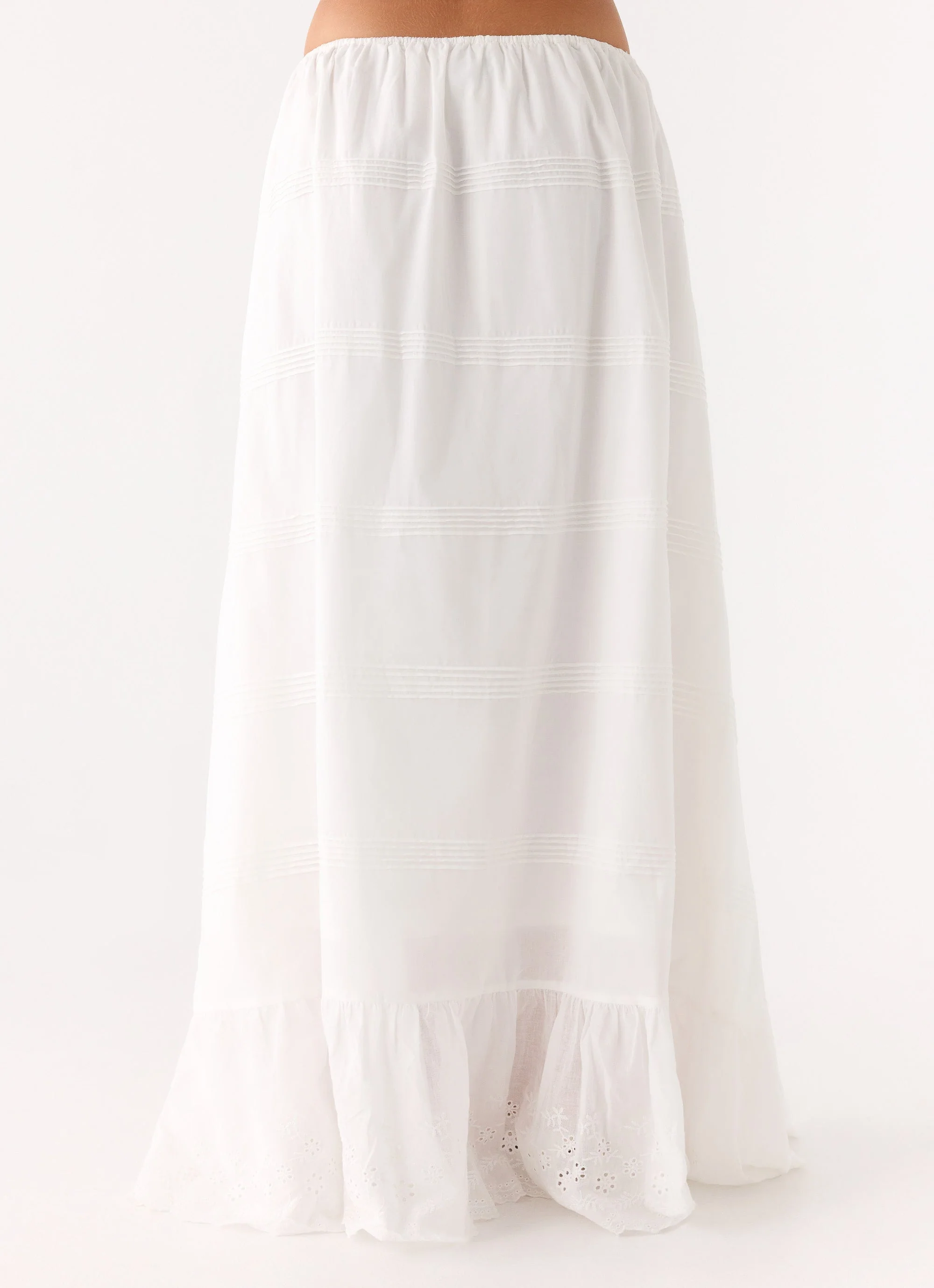 Lior Cotton Maxi Skirt - White - Image 4