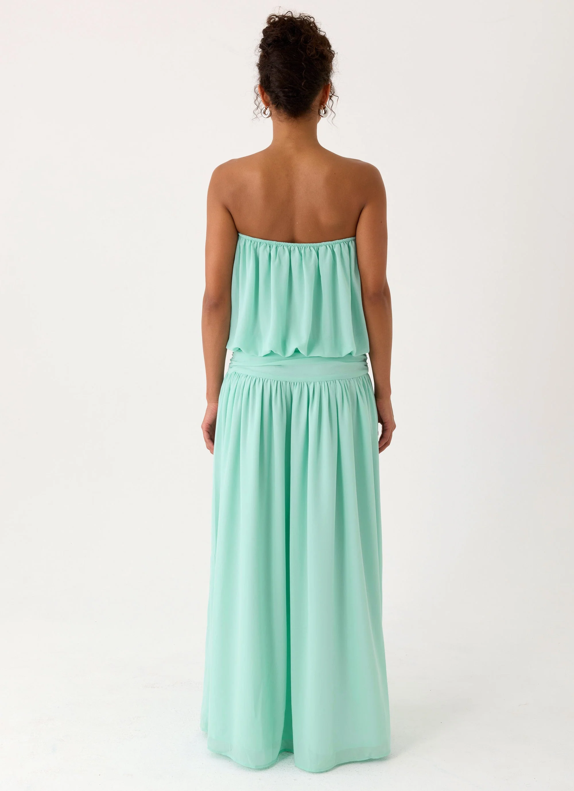 Lioras Strapless Maxi Dress - Aqua - Image 4
