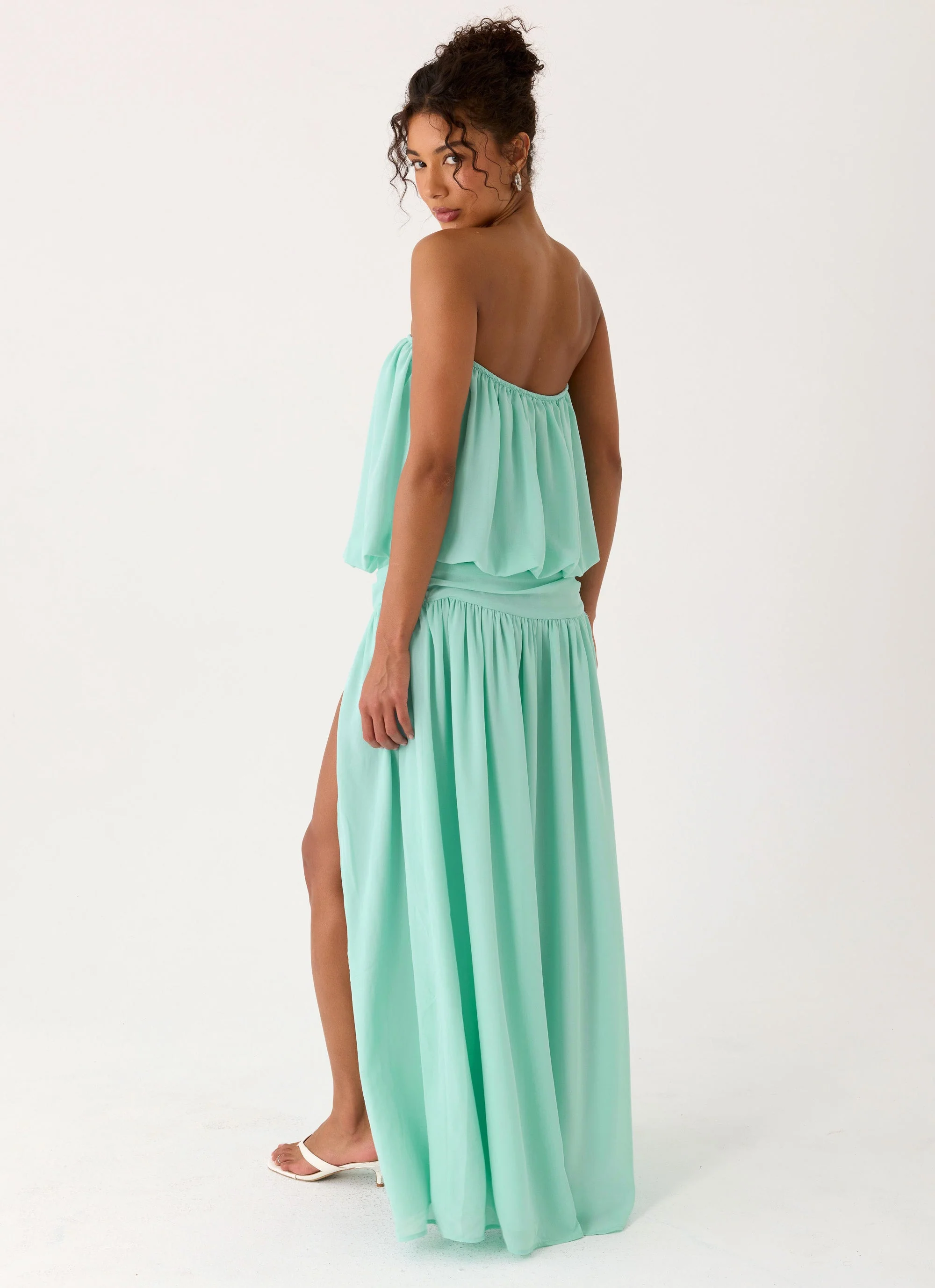 Lioras Strapless Maxi Dress - Aqua - Image 5