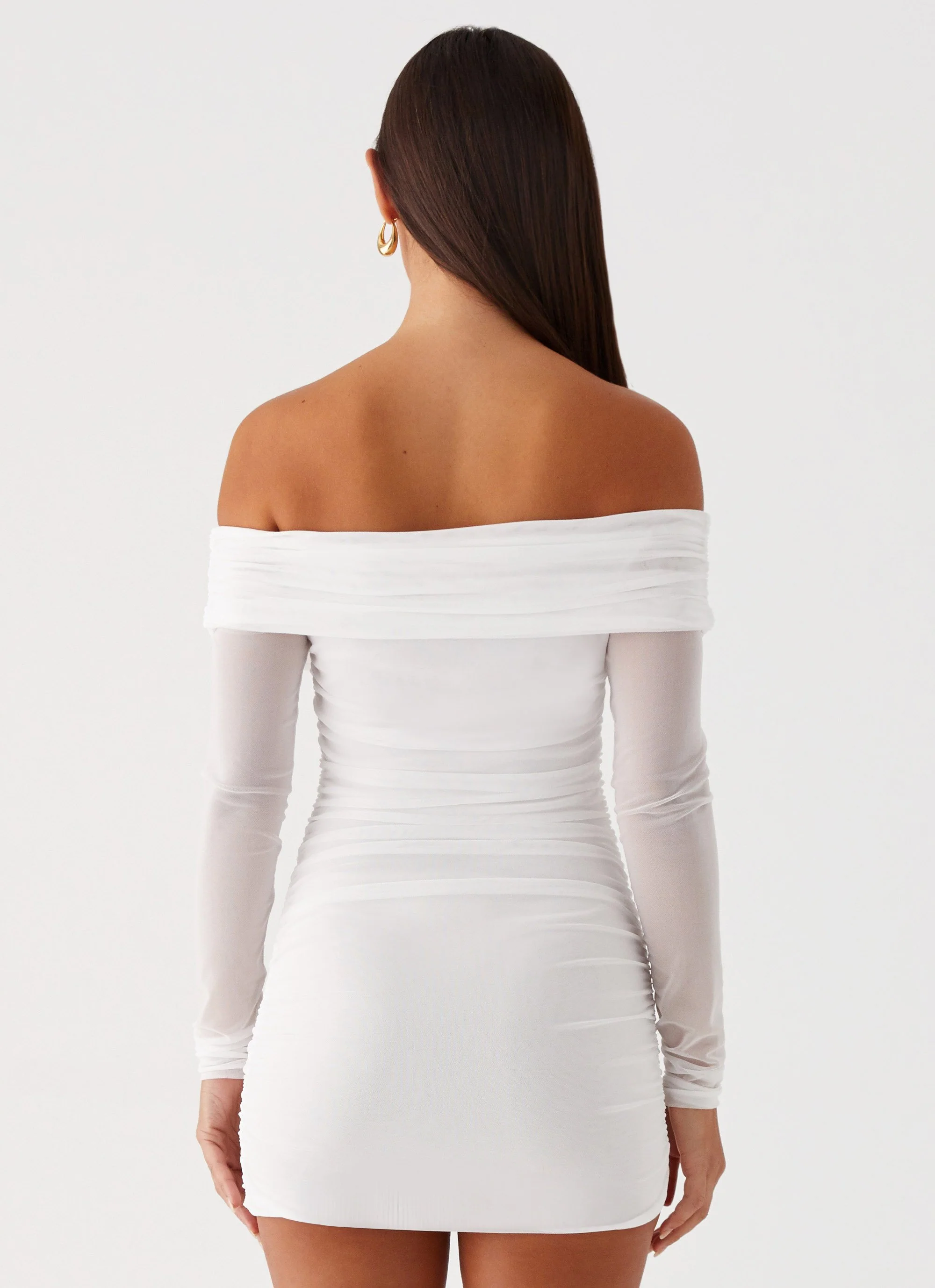 Liquid Spirit Mini Dress - White - Image 4