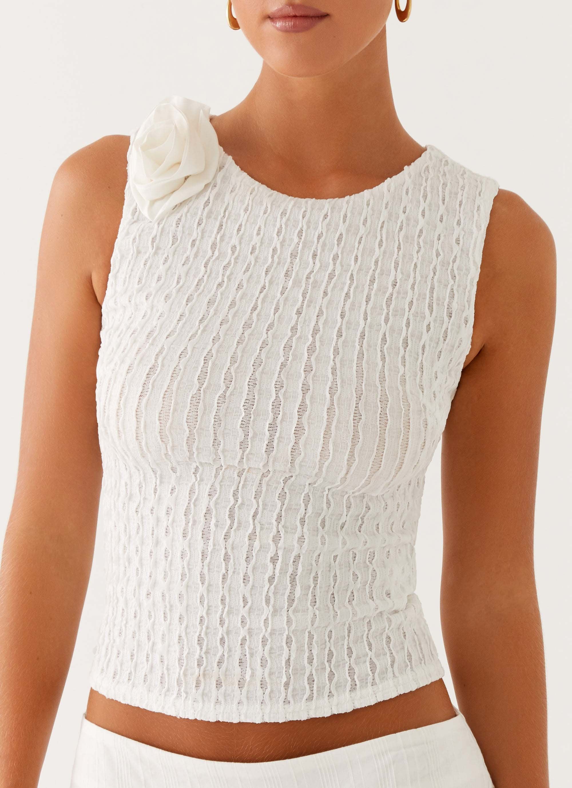 Lisbon Tank Top - White - Image 6