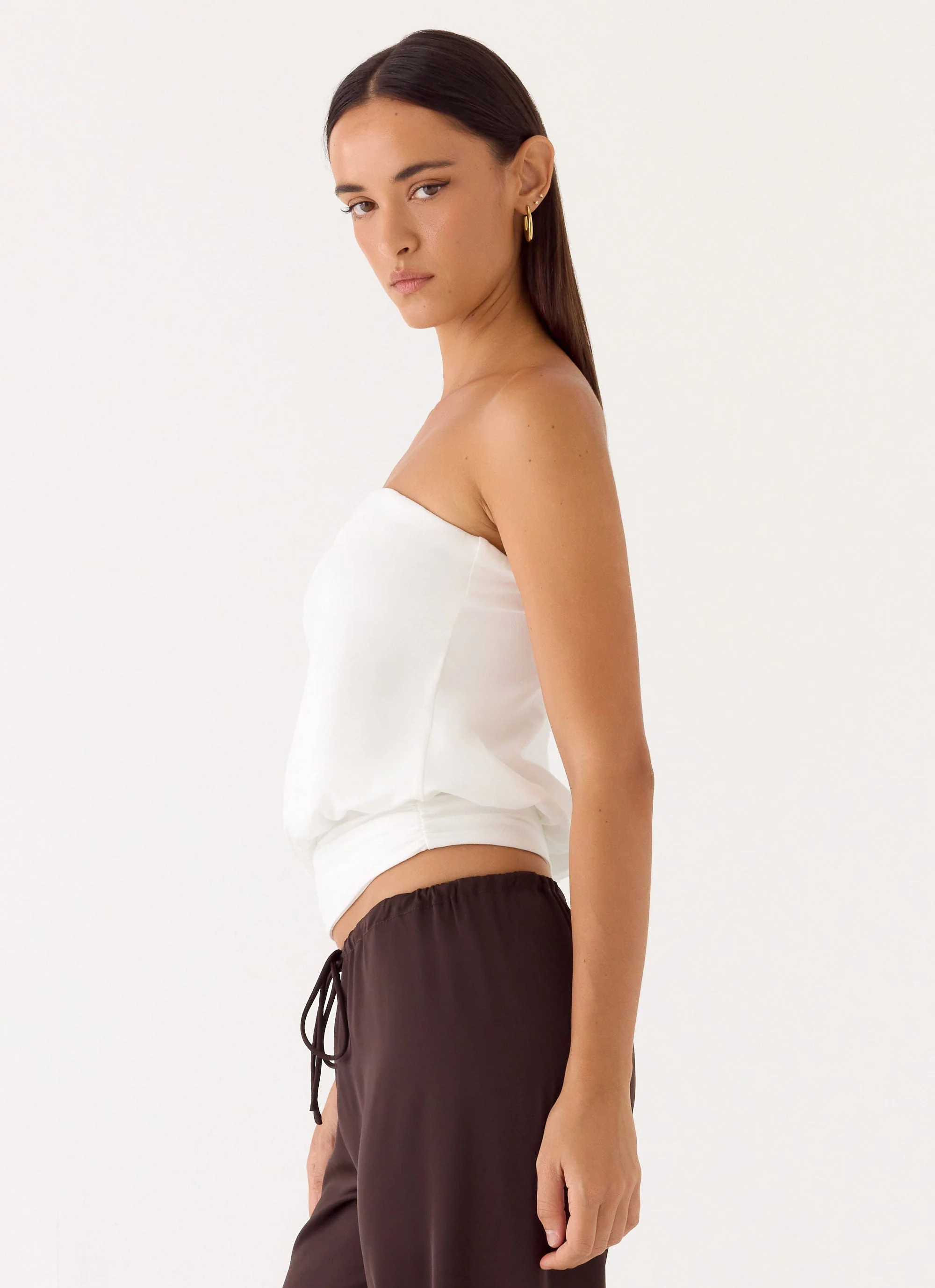 Livia Strapless Top - White - Image 2