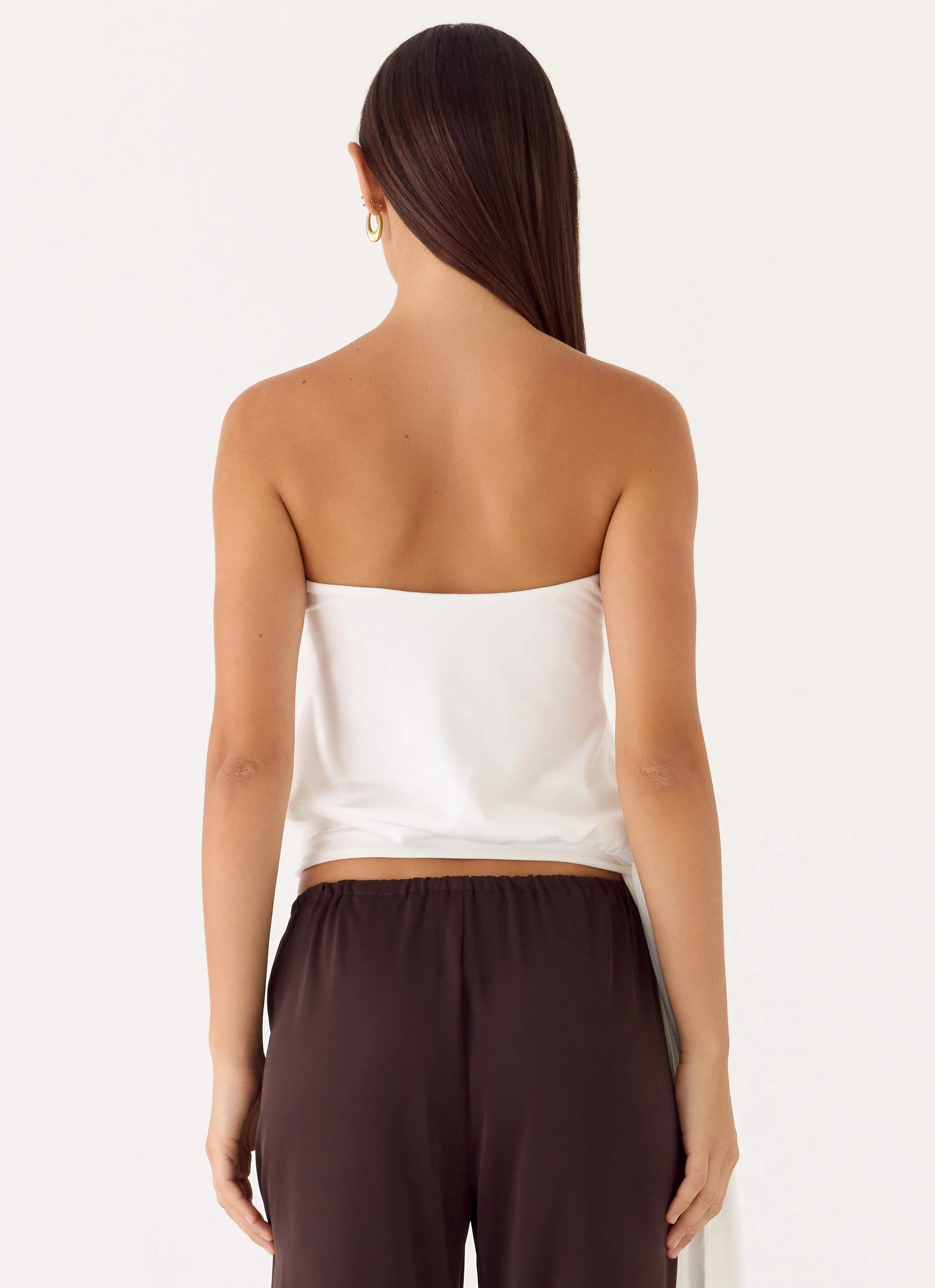 Livia Strapless Top - White - Image 3