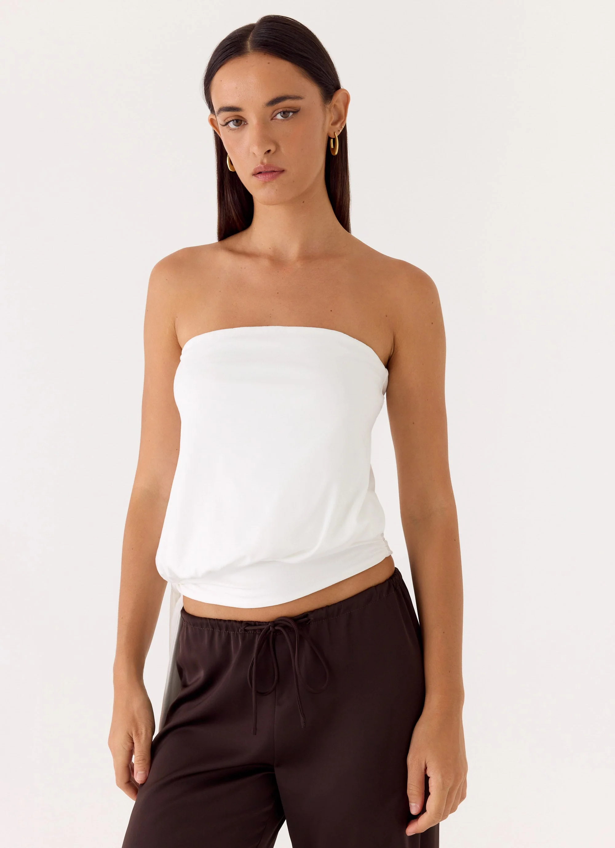 Livia Strapless Top - White - Image 5