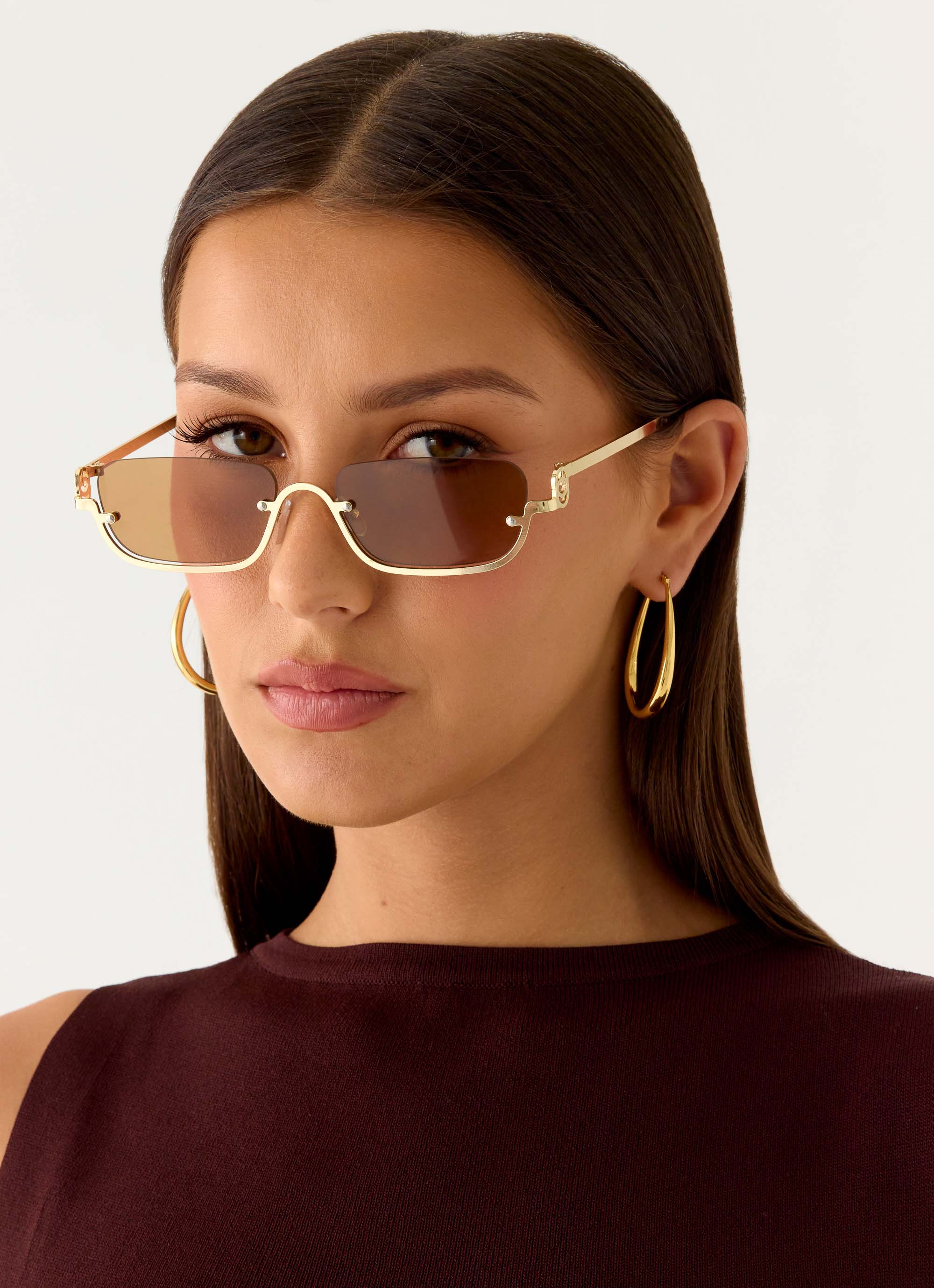 Locked Down Sunglasses - Brown - Image 2