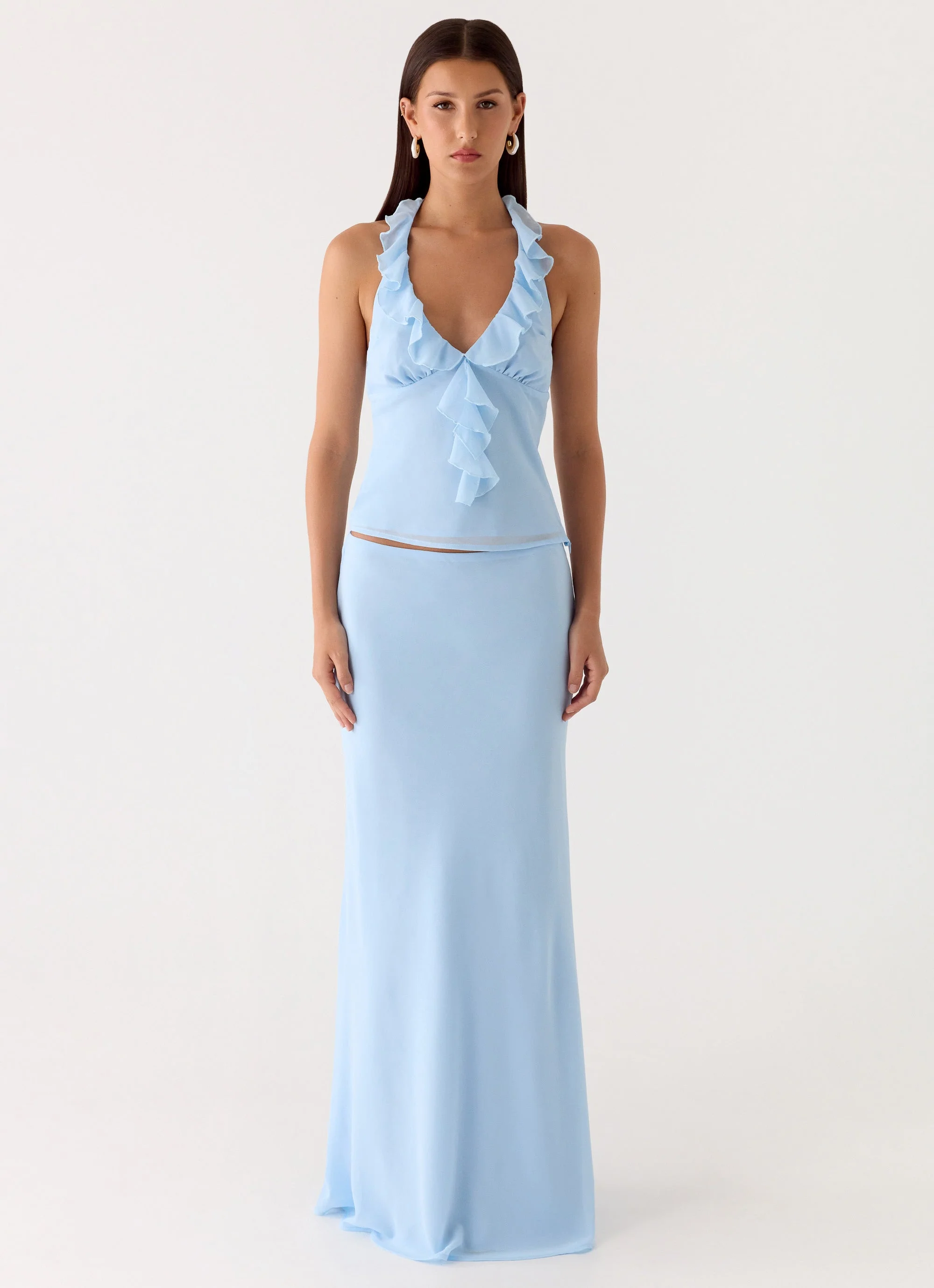 Log In Halter Top - Blue - Image 2