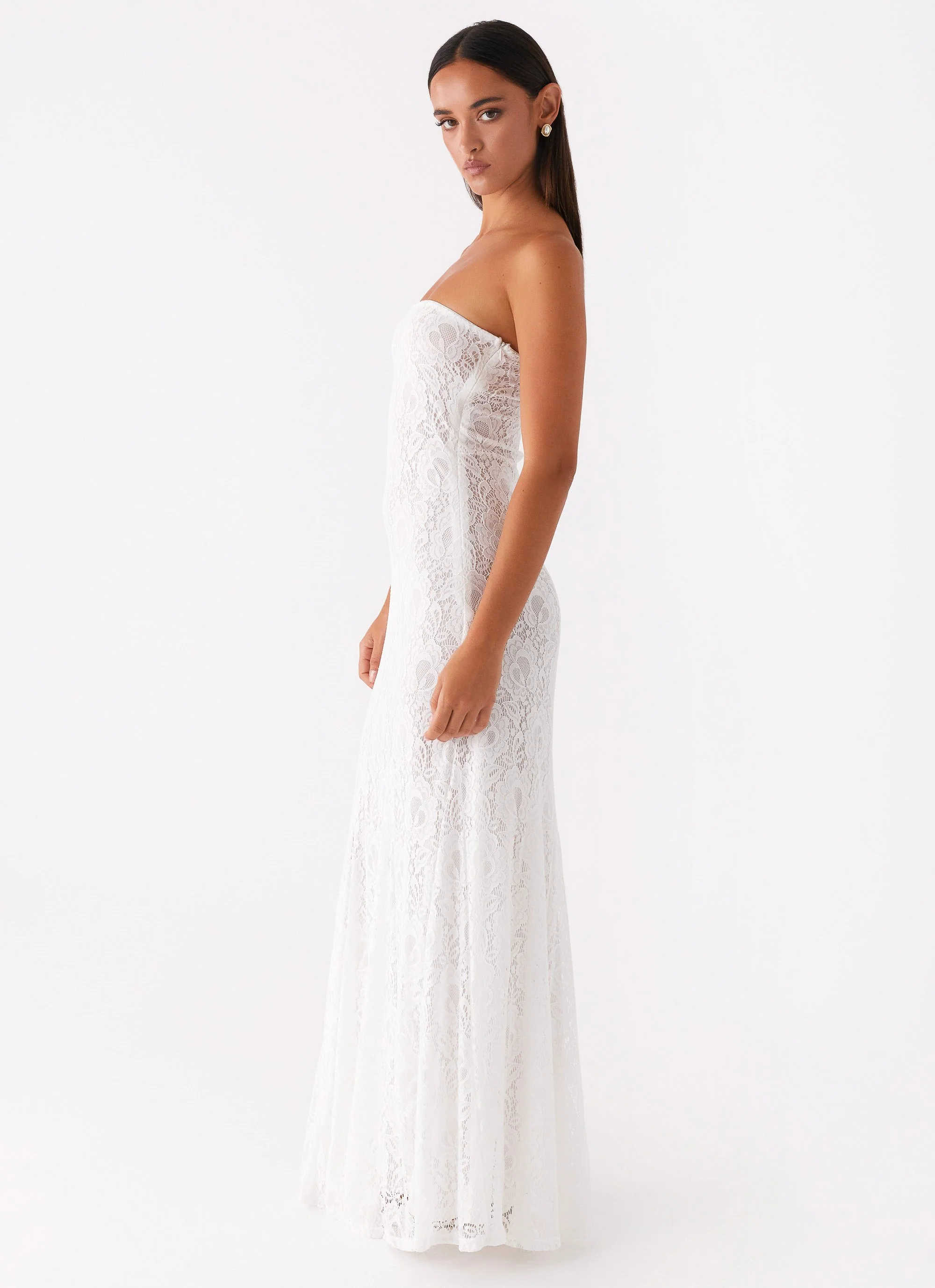 Lolita Lace Maxi Dress - Ivory - Image 3