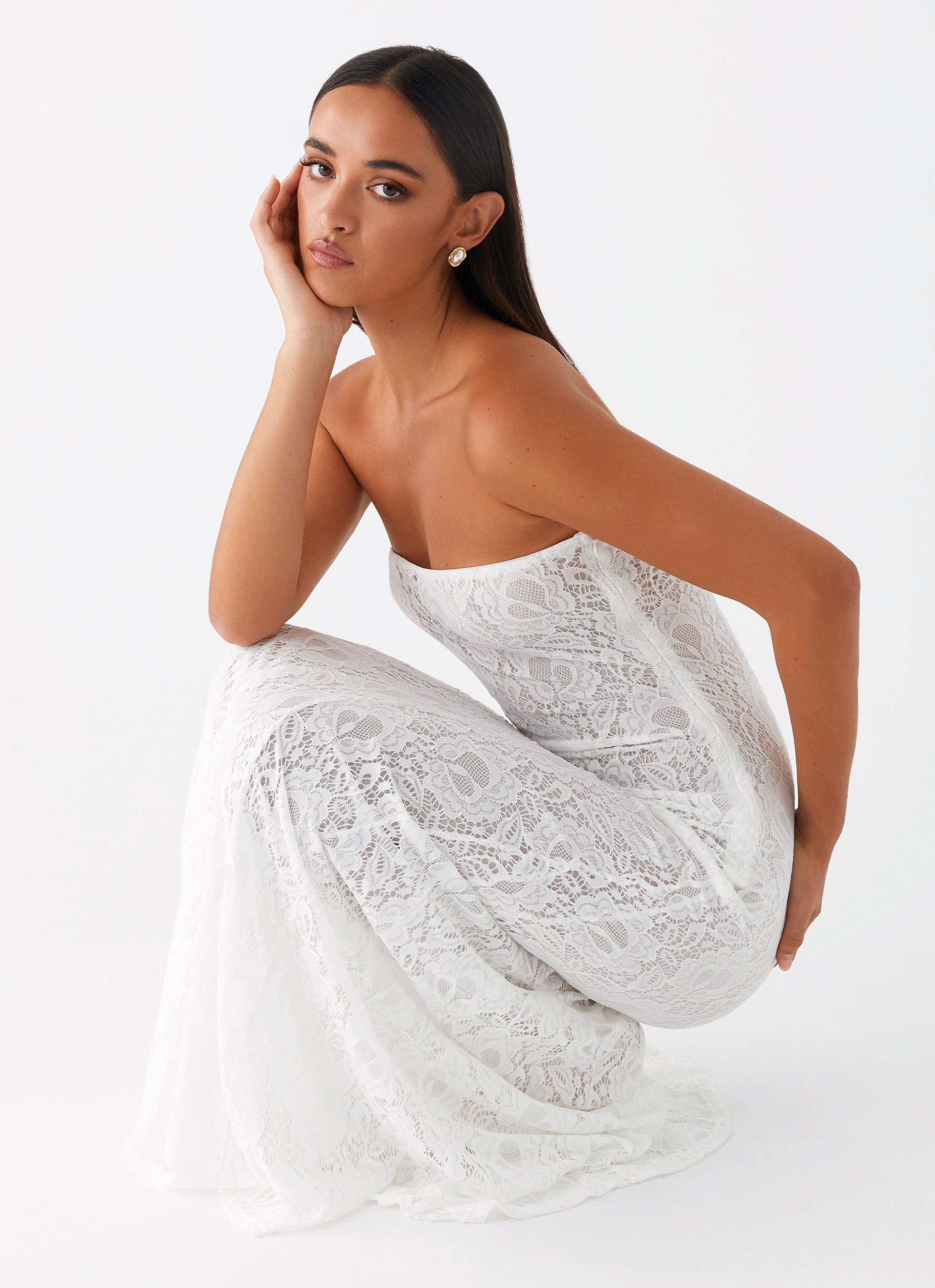 Lolita Lace Maxi Dress - Ivory - Image 5