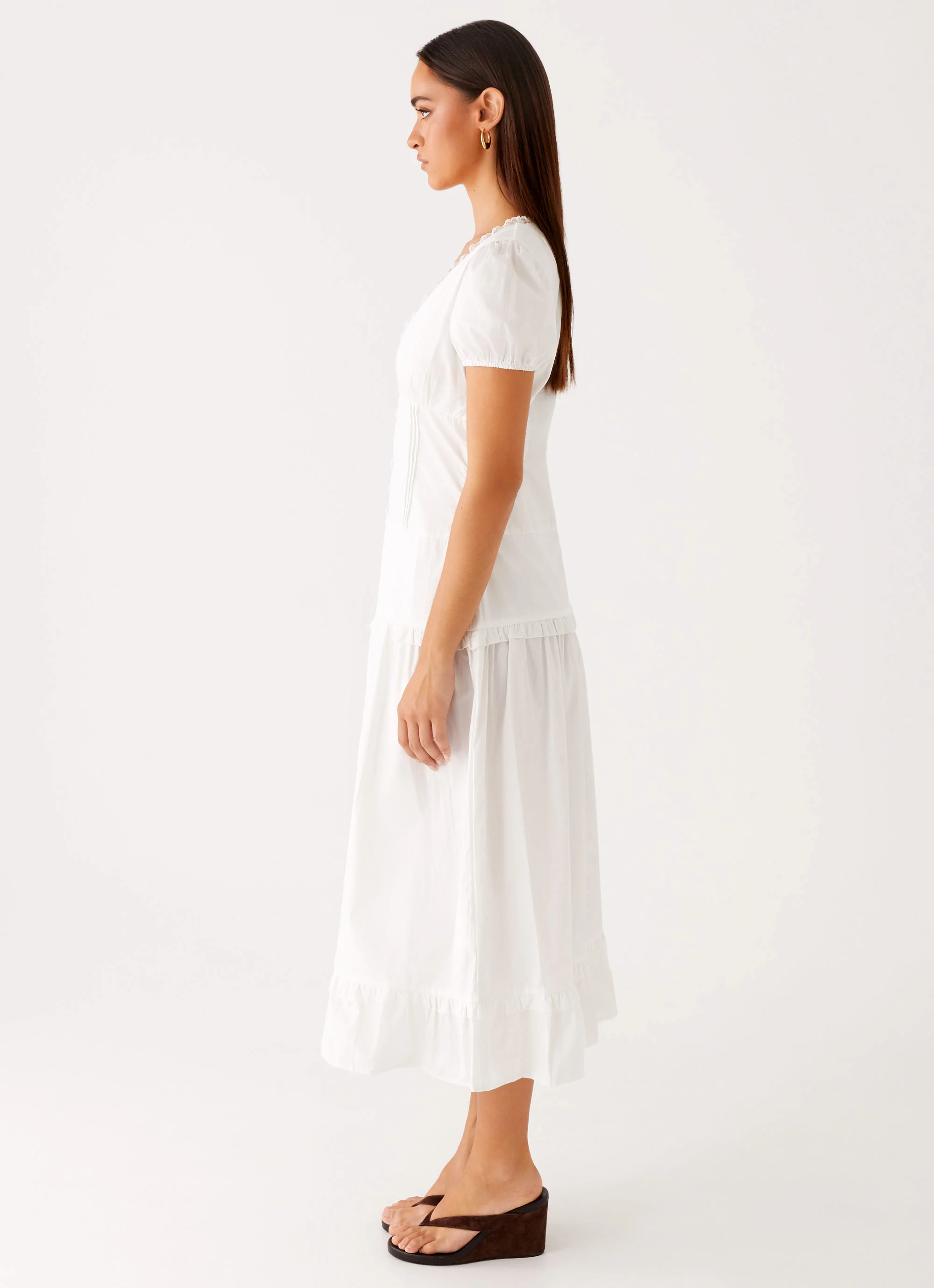 London Midi Dress - White - Image 2