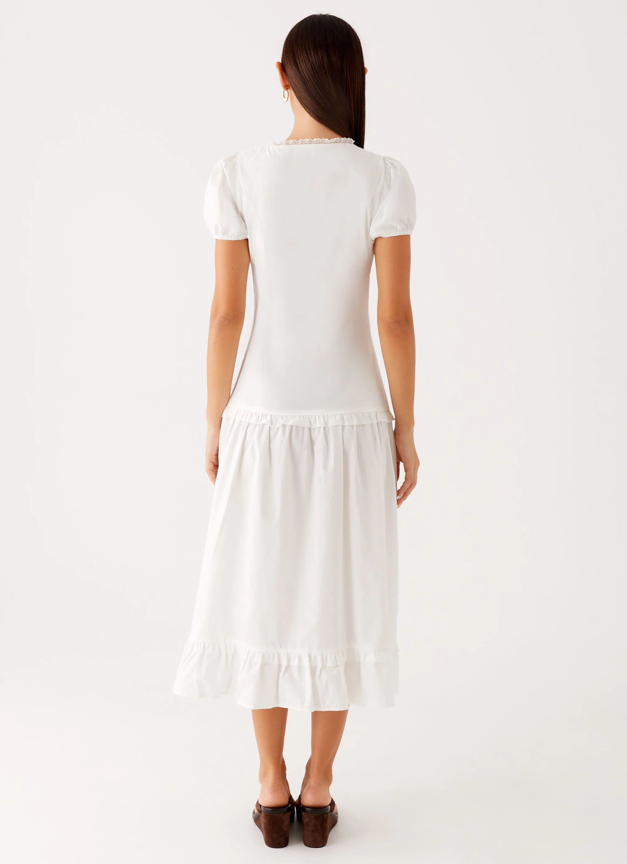 London Midi Dress - White - Image 6
