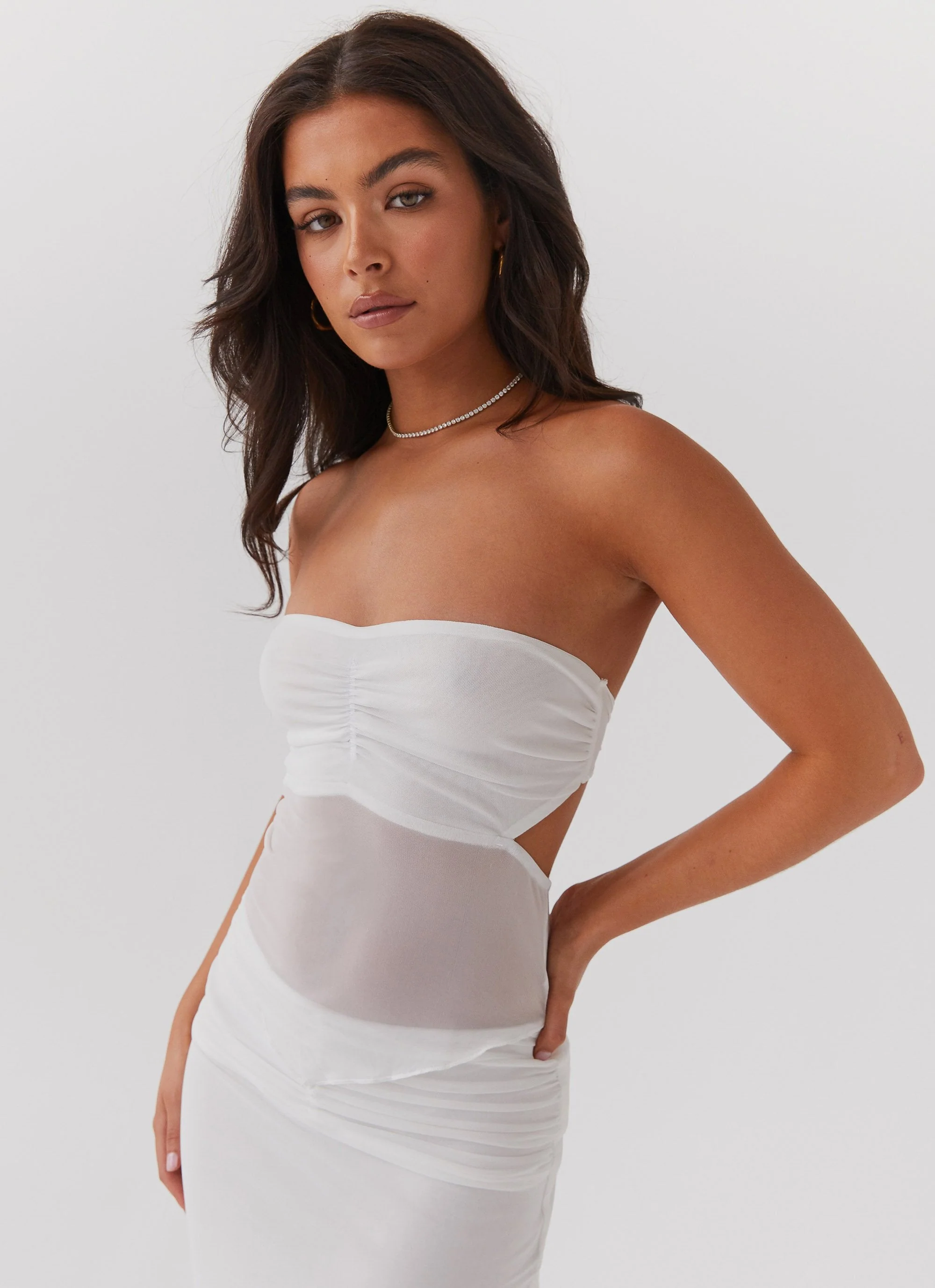 Look At Me Strapless Top - White - Image 3