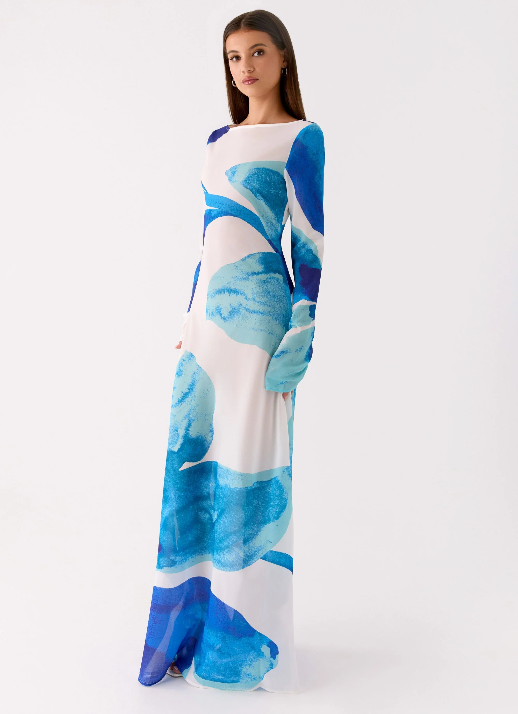 Lorde Maxi Dress - Cerulean Bloom - Image 4