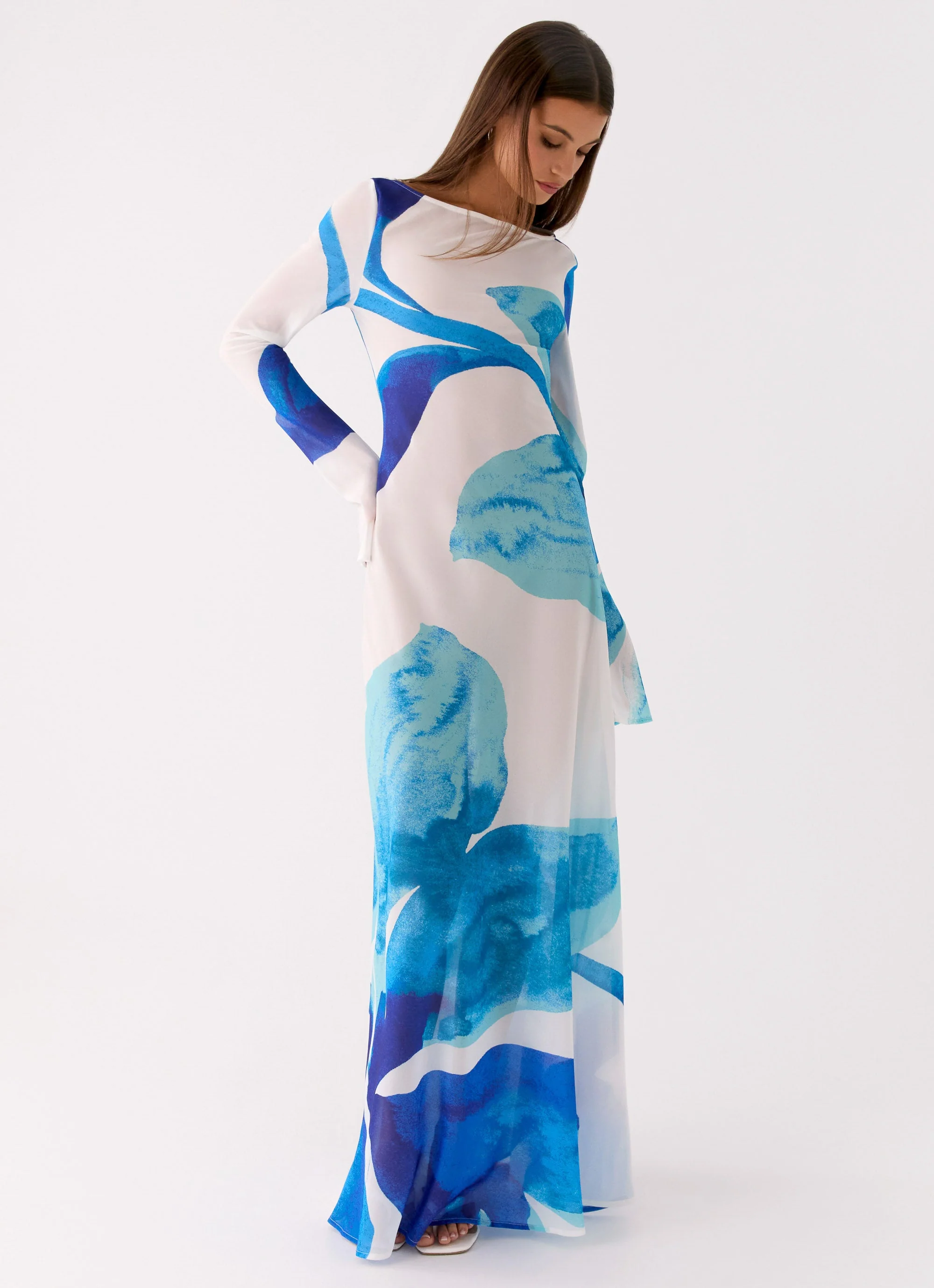 Lorde Maxi Dress - Cerulean Bloom - Image 5
