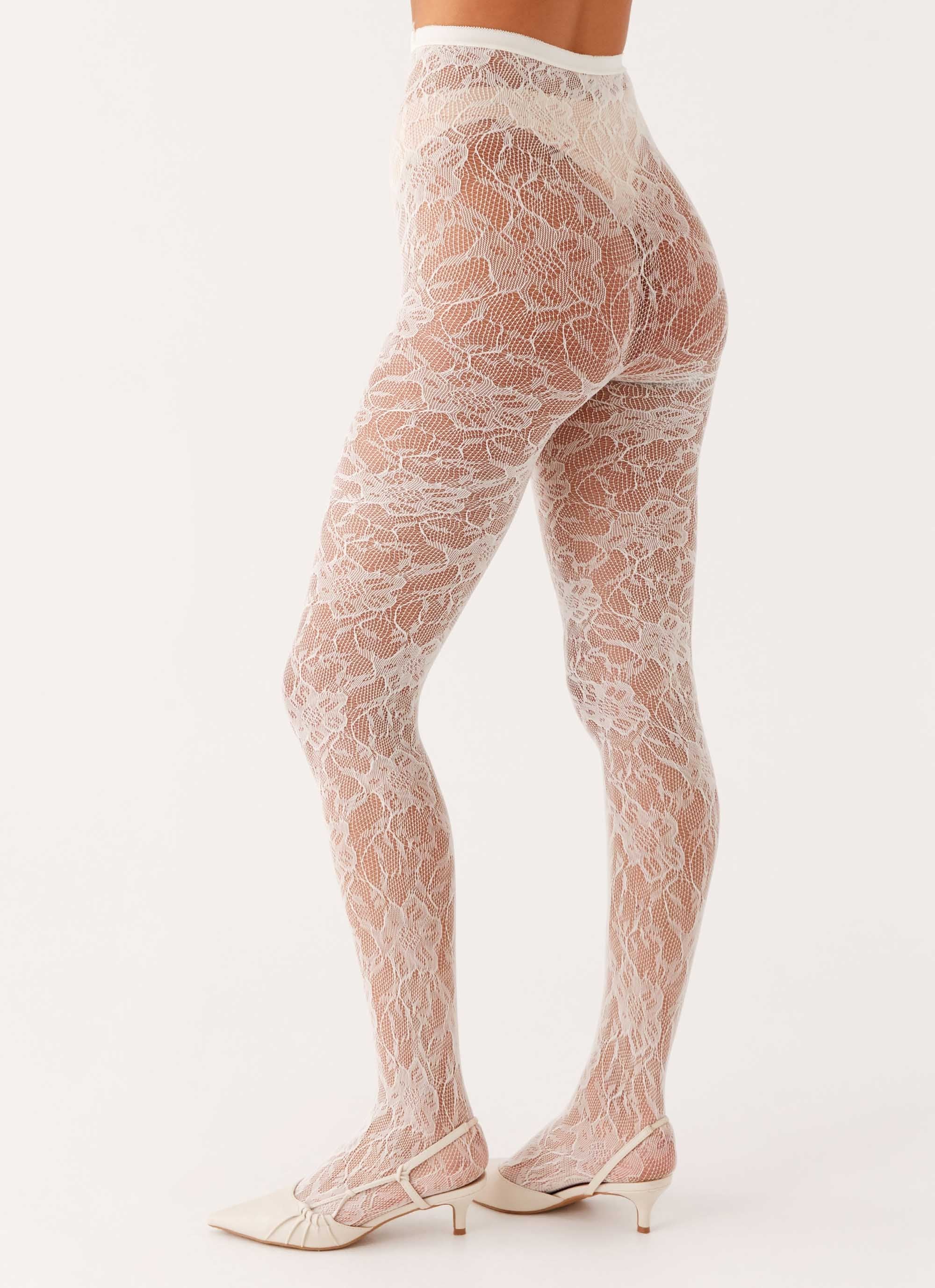 Lorena Stockings - White - Image 3