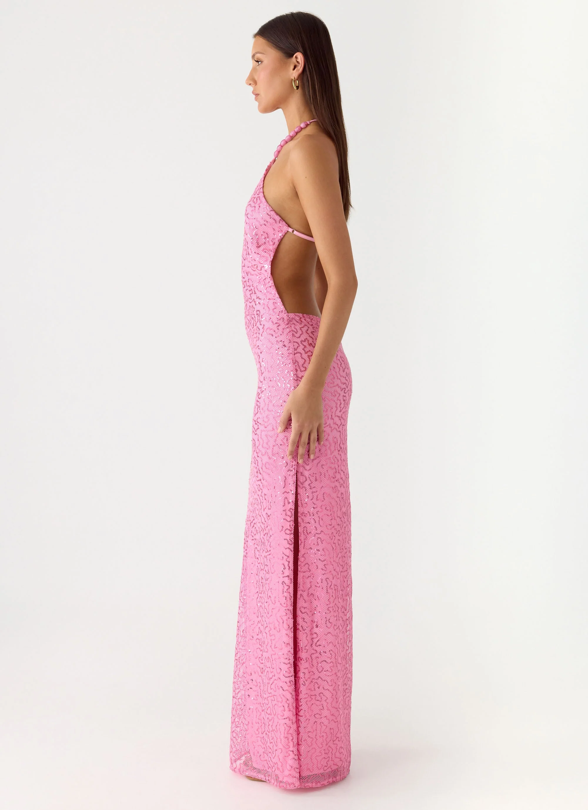 Lorenz Sequin Maxi Dress - Pink - Image 2