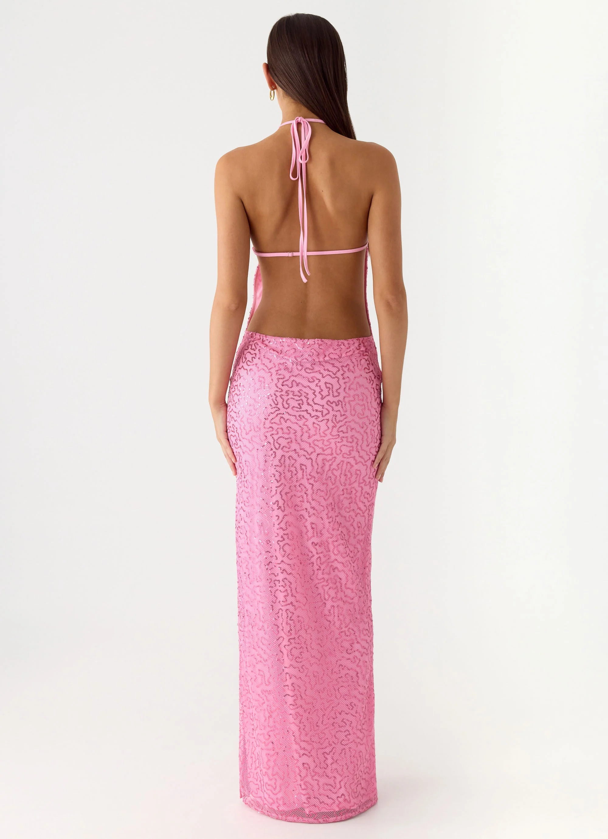 Lorenz Sequin Maxi Dress - Pink - Image 3