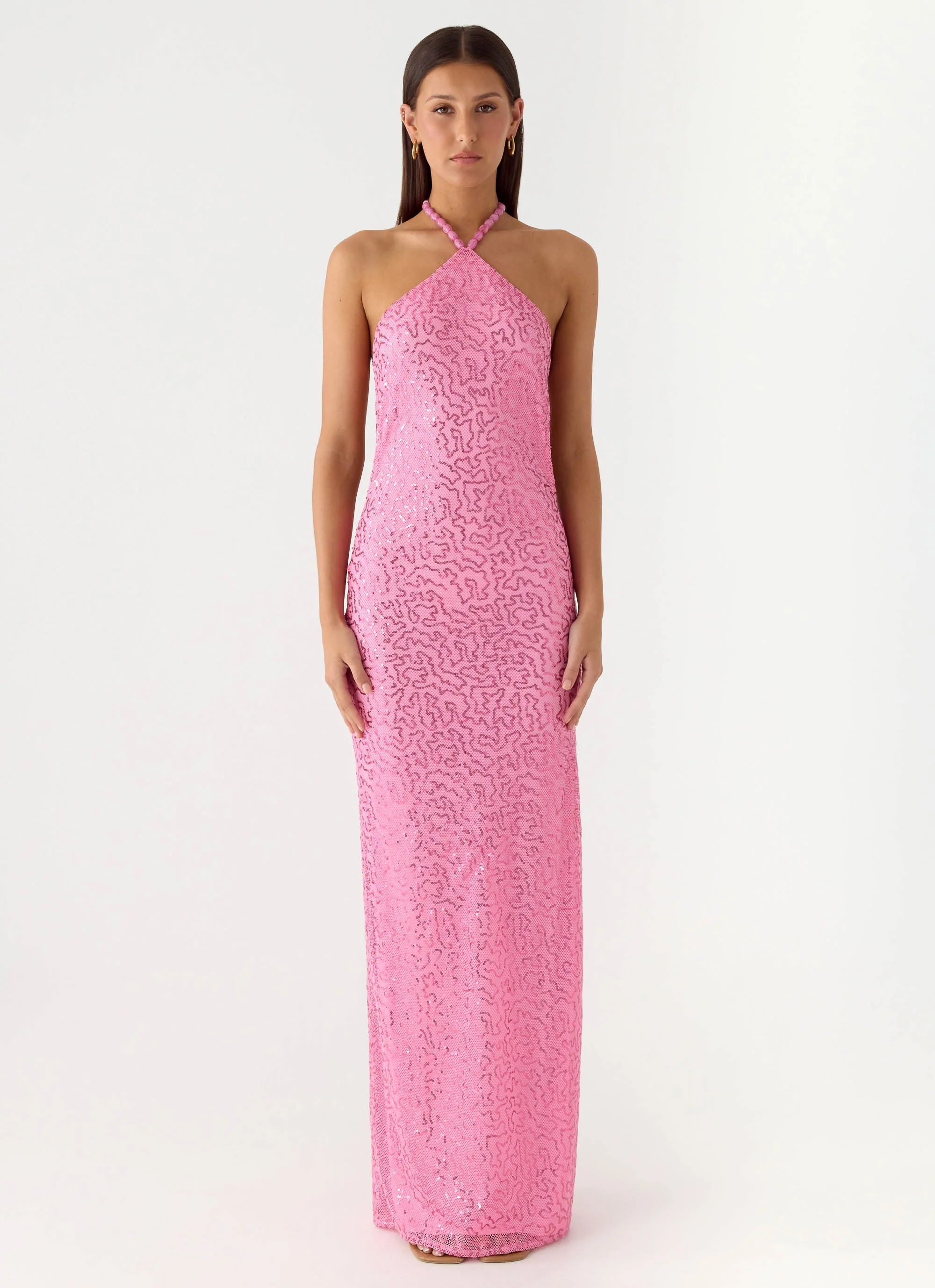Lorenz Sequin Maxi Dress - Pink - Image 7