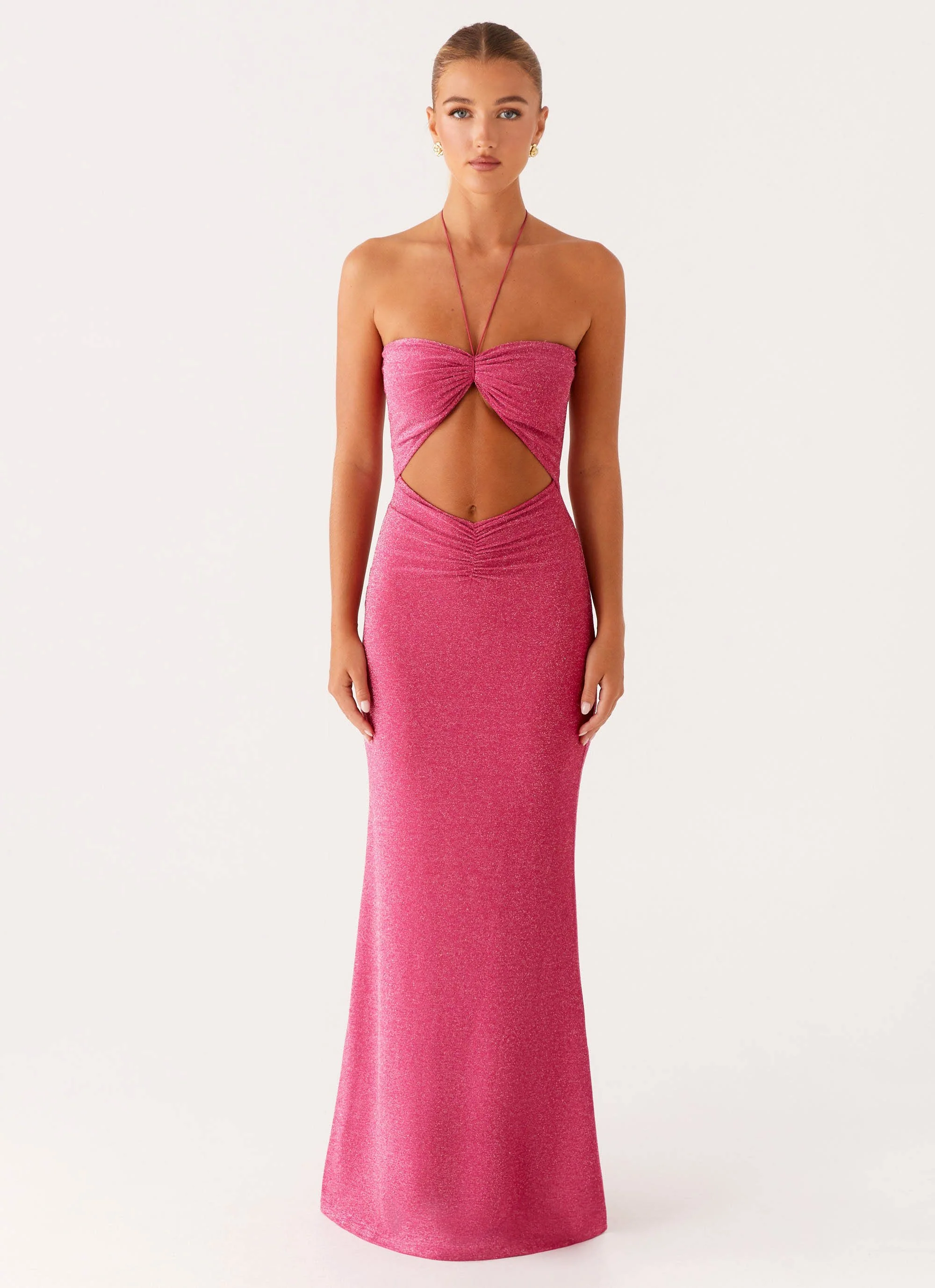 Lorenzo Maxi Dress - Raspberry - Image 4