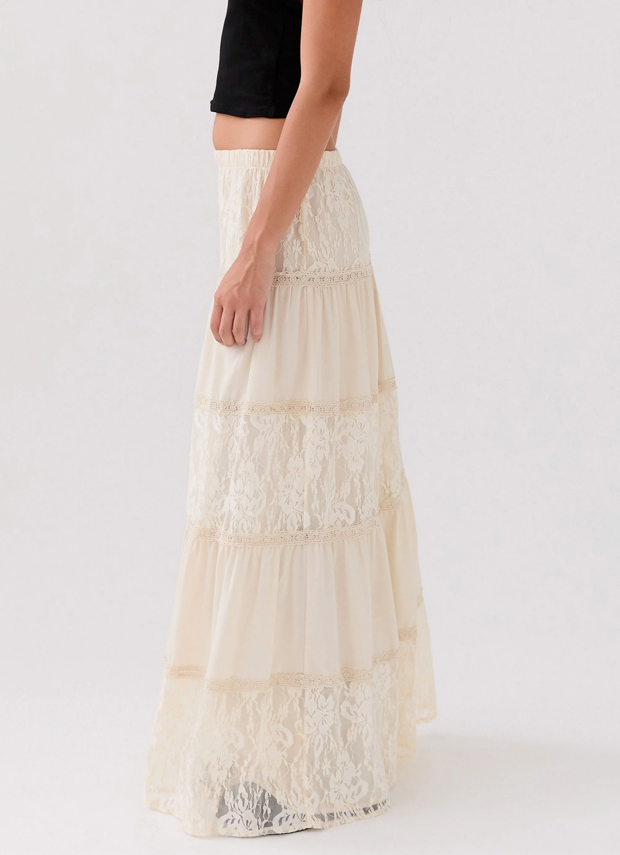 Loretta Maxi Skirt - Ivory - Image 3