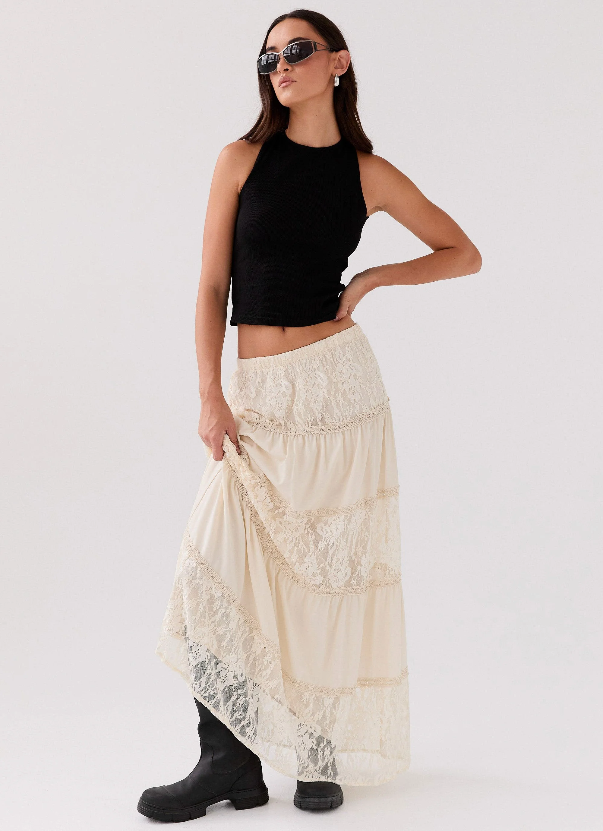 Loretta Maxi Skirt - Ivory - Image 5