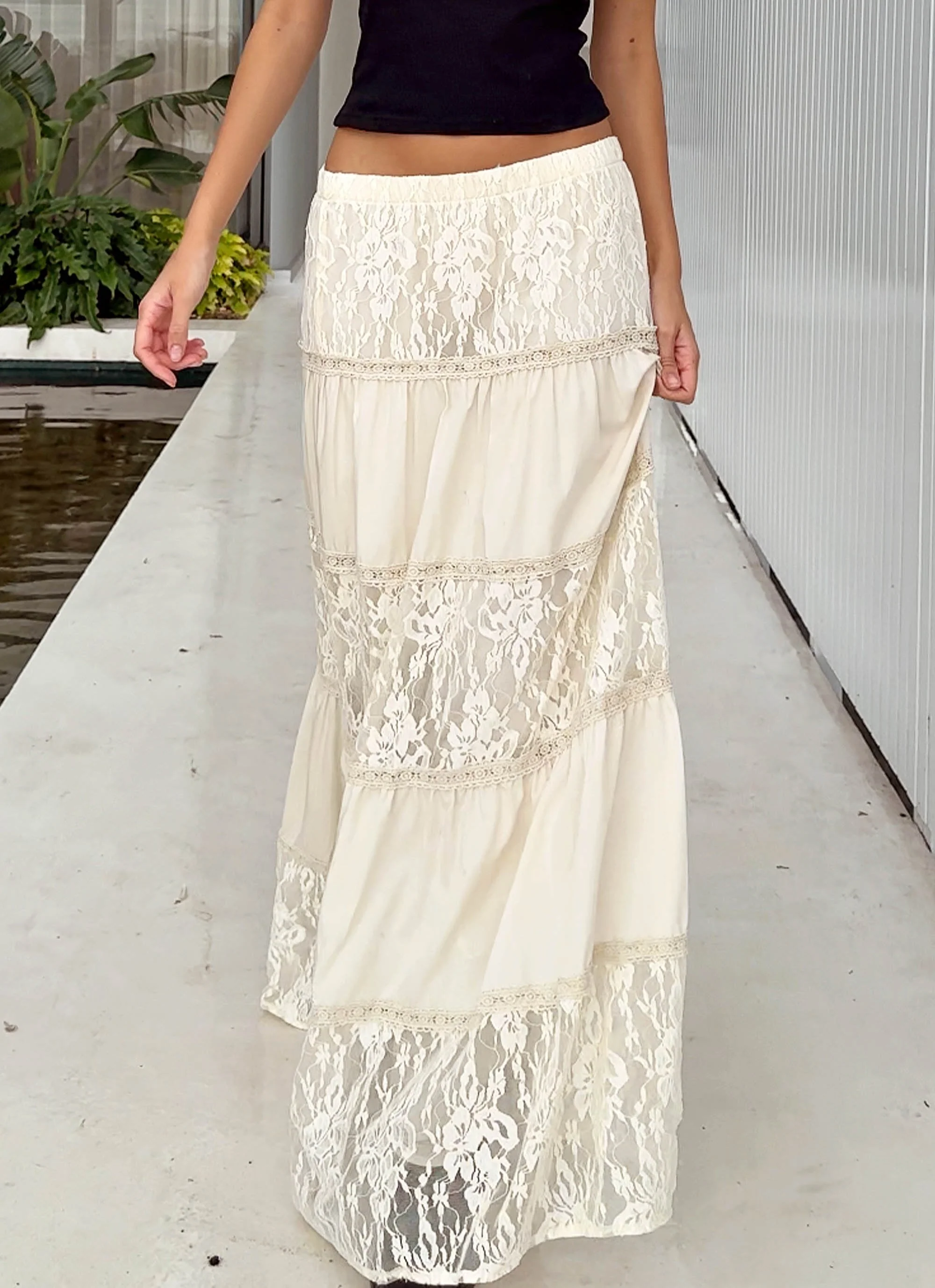 Loretta Maxi Skirt - Ivory - Image 6