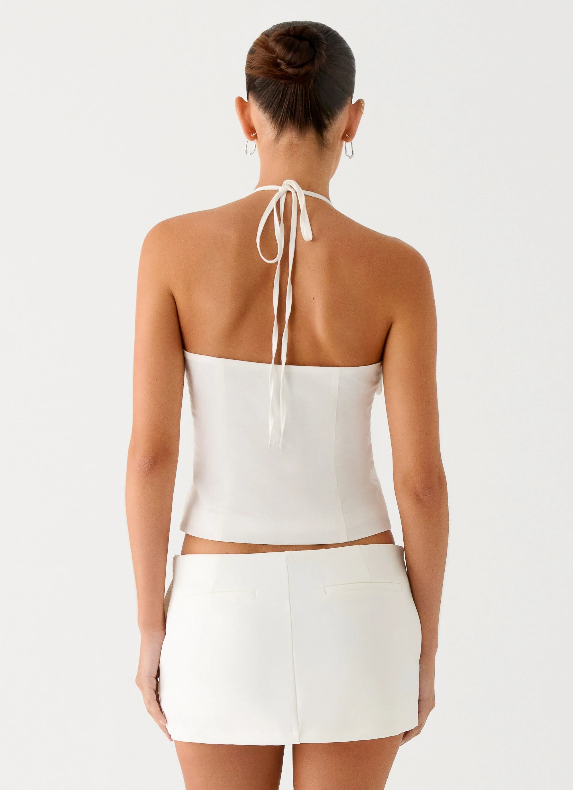 Lori beaded Halter Top - Ivory - Image 3