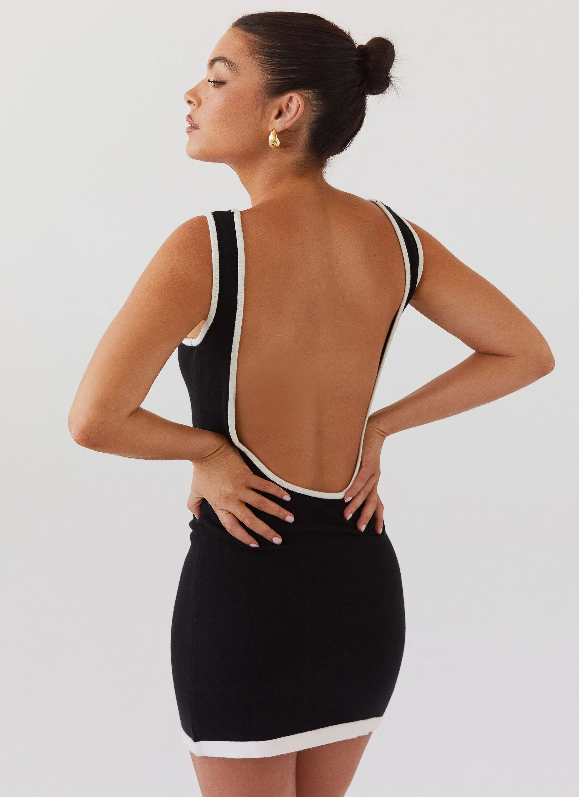 Lost In Paris Knit Mini Dress - Black - Image 5