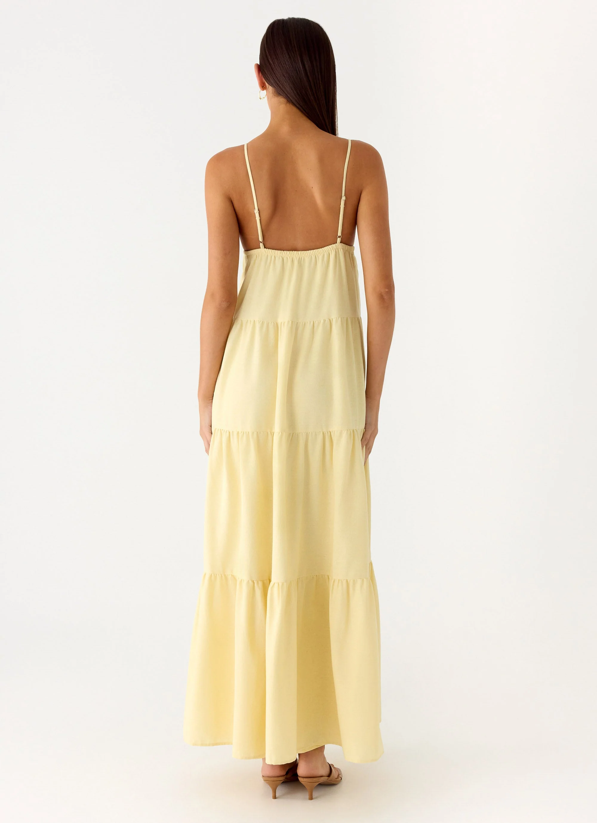 Lotty Linen Maxi Dress - Yellow - Image 3