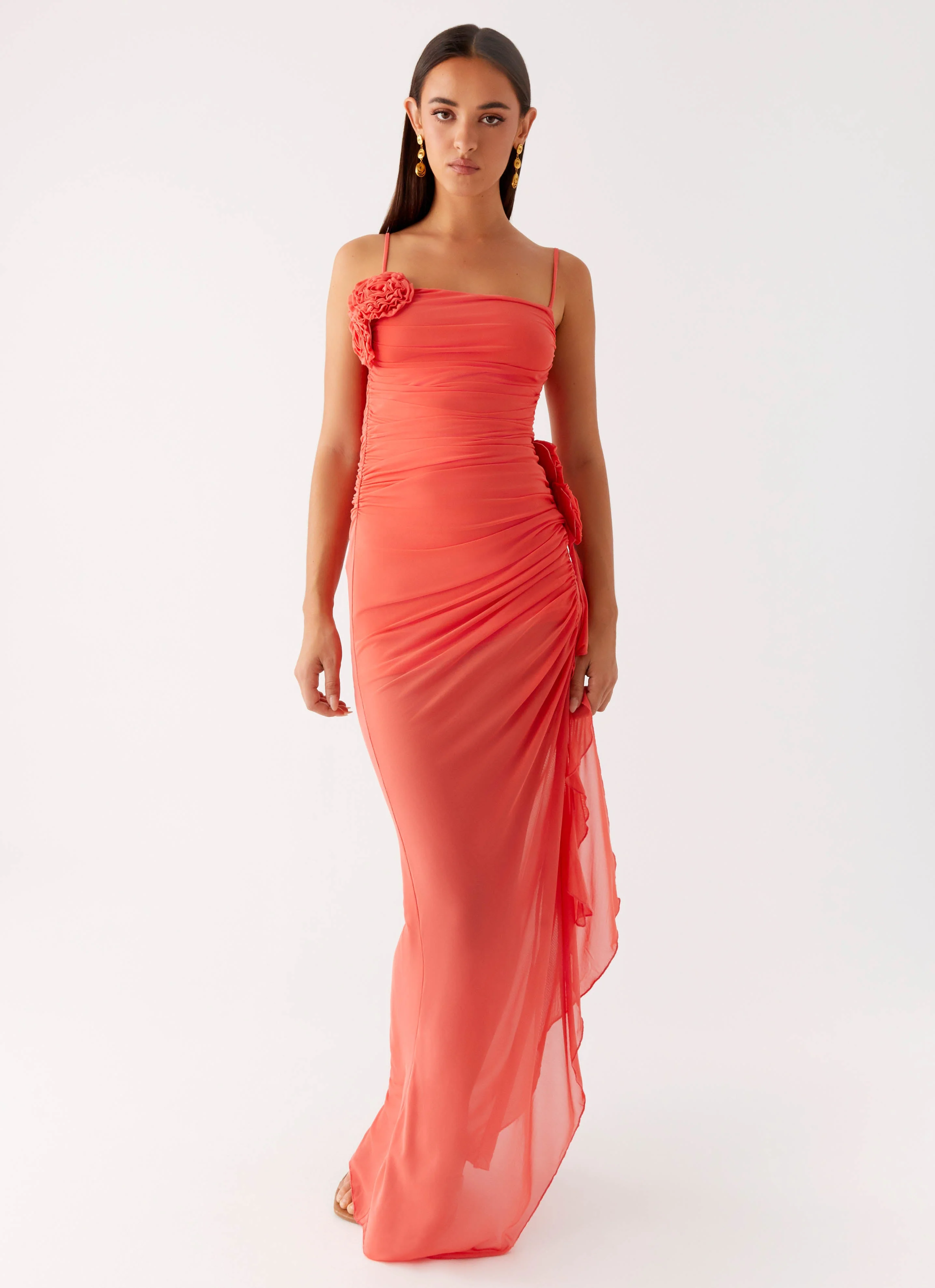 Louana Maxi Dress - Coral - Image 5