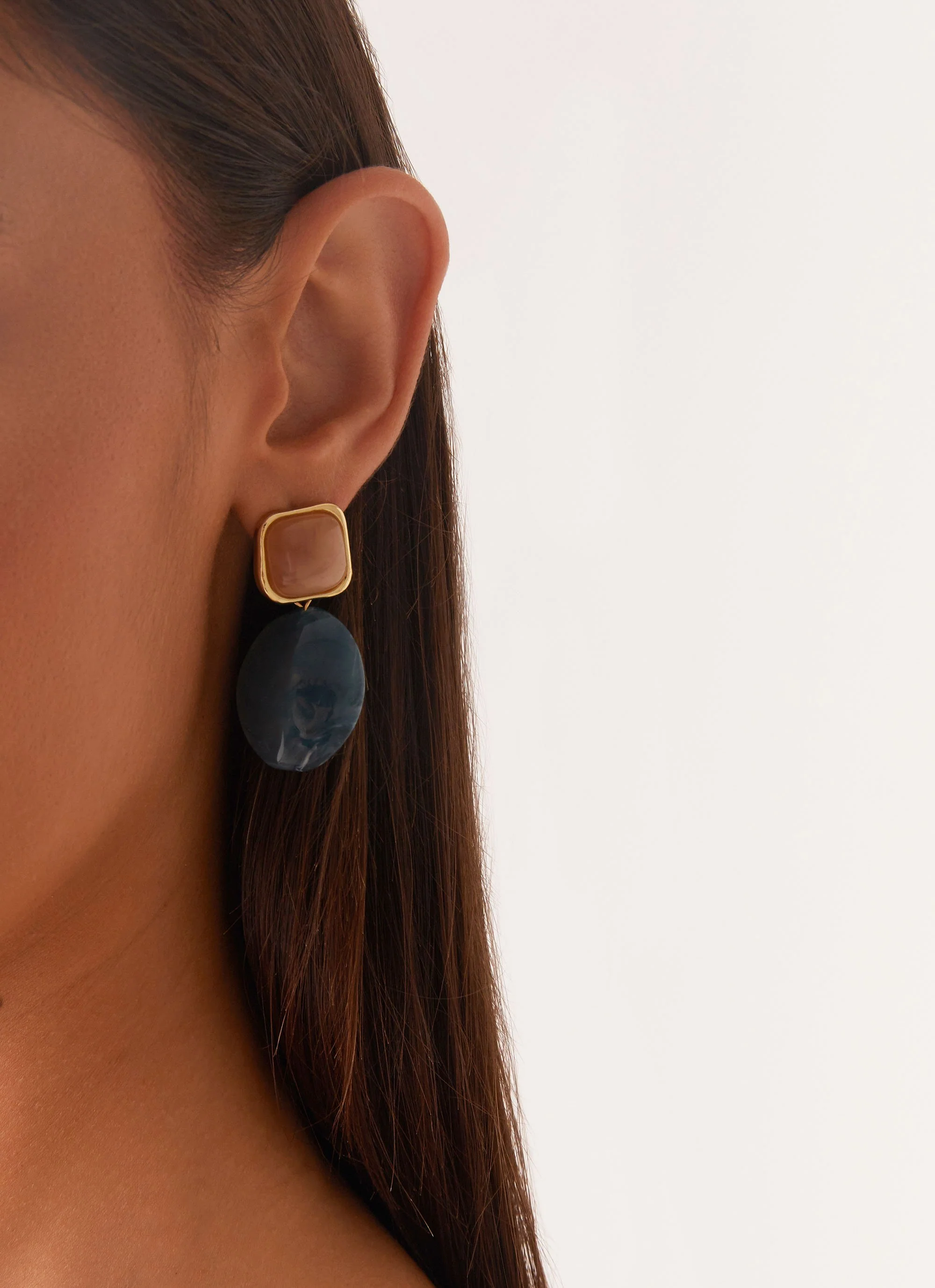 Louie Earrings - Blue - Image 3