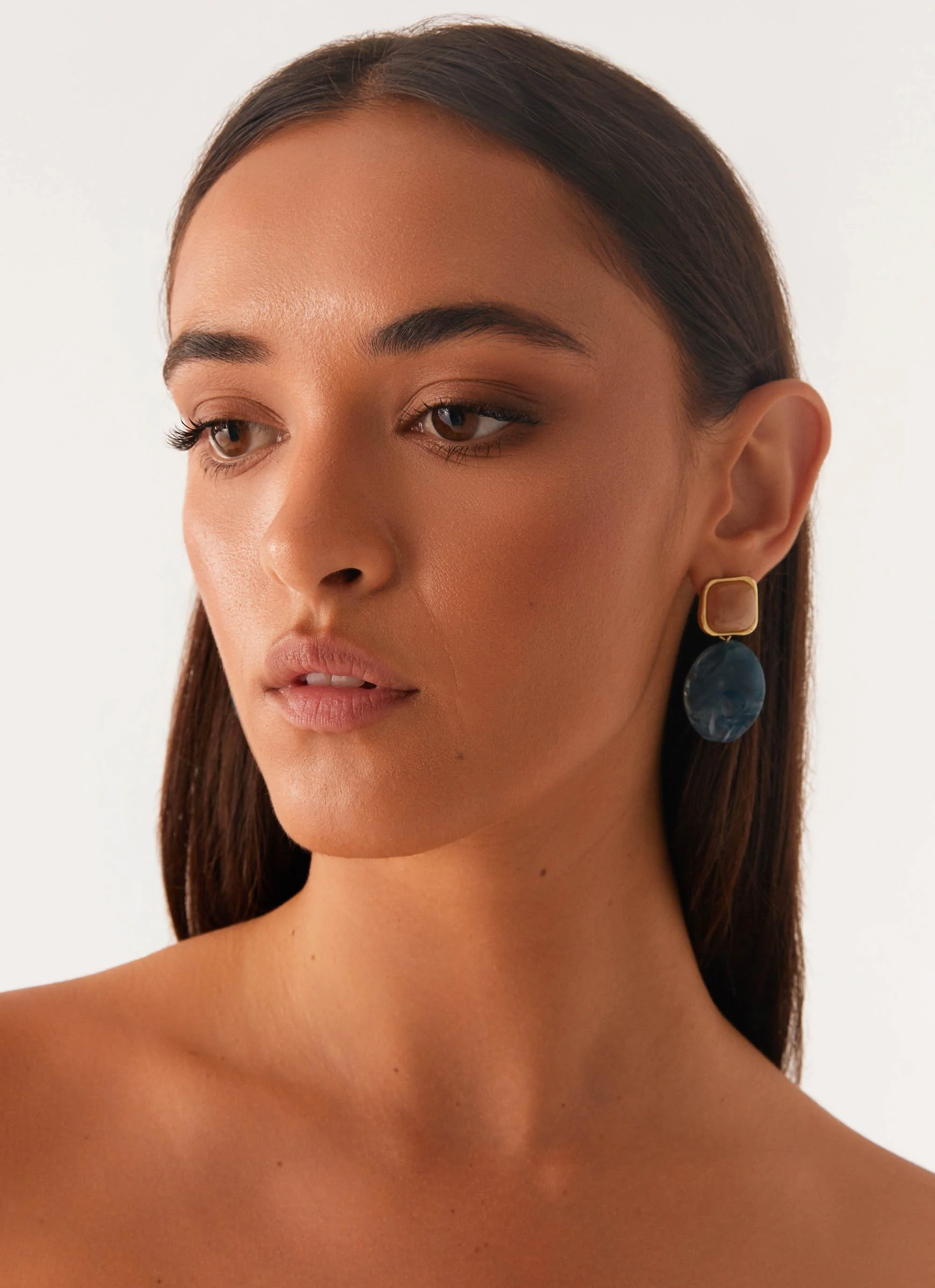 Louie Earrings - Blue - Image 4