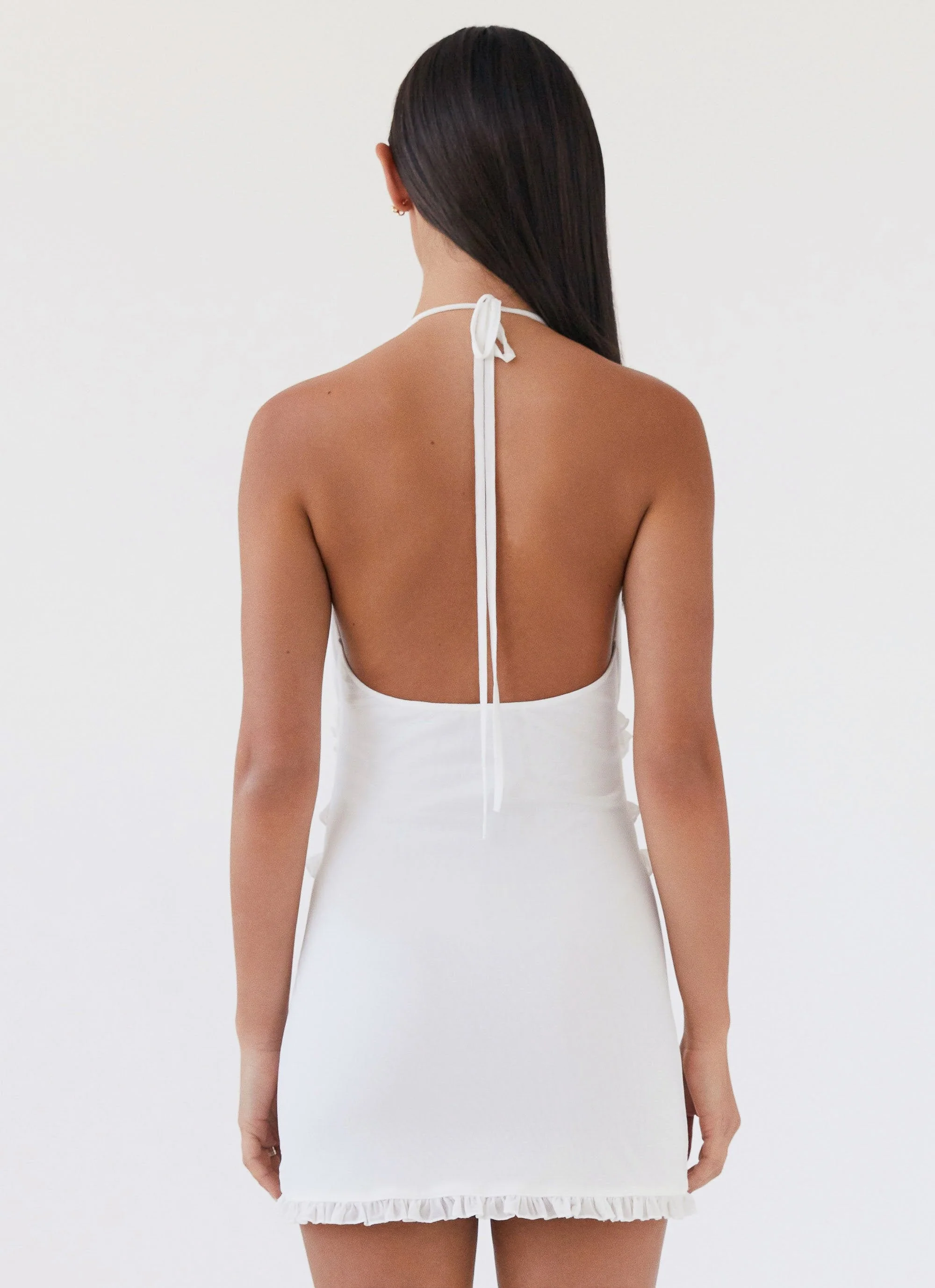 Love Exchange Ruffle Mini Dress - White - Image 4