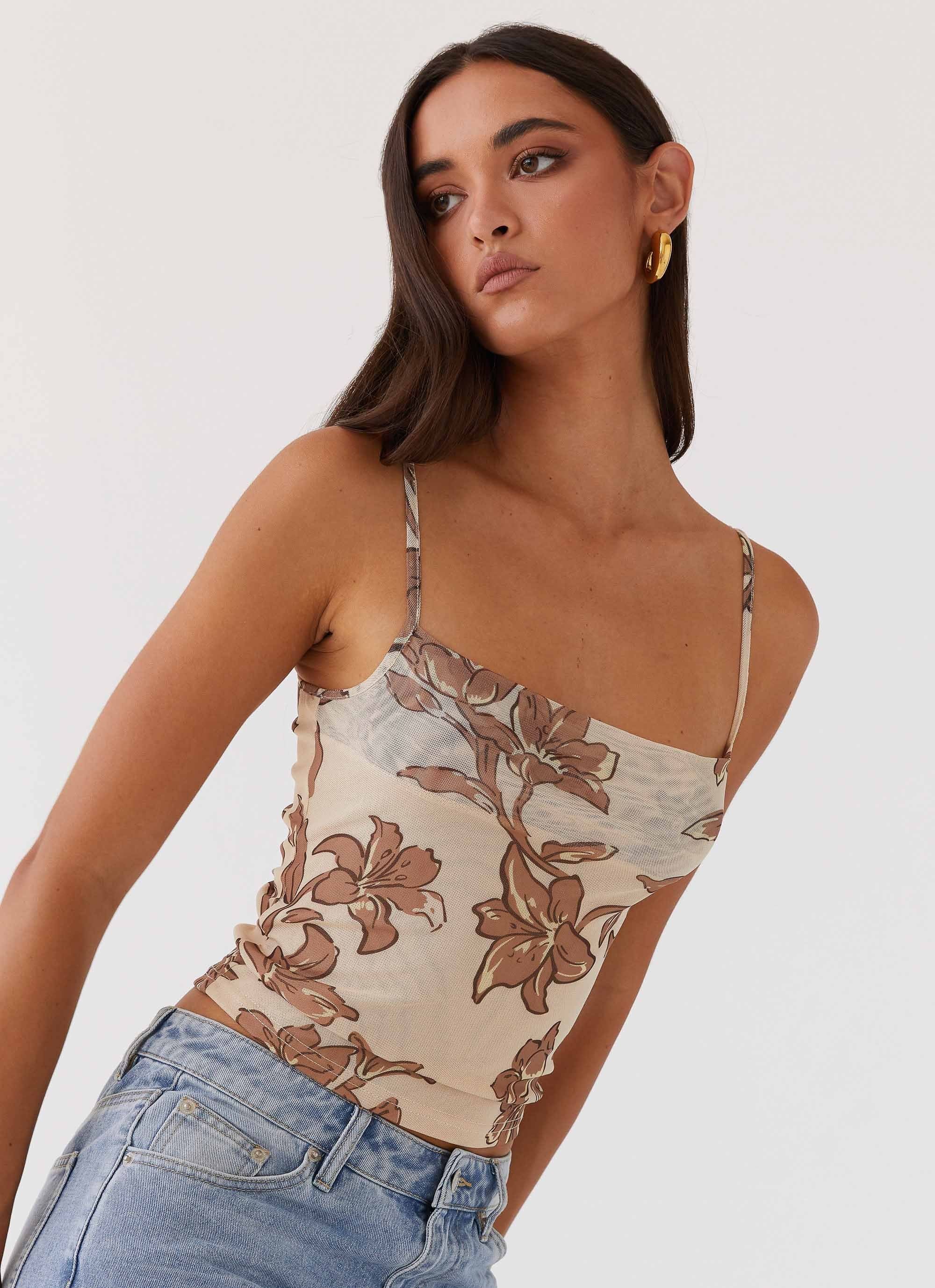 Love On Top Mesh Cami Top - Hazel Bloom - Image 5