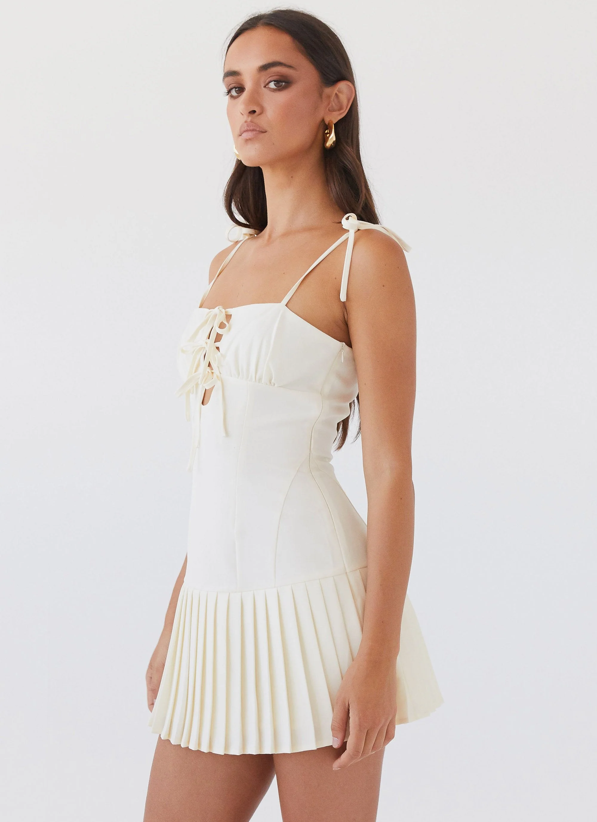 Love Seeker Corset Mini Dress - Ivory - Image 3
