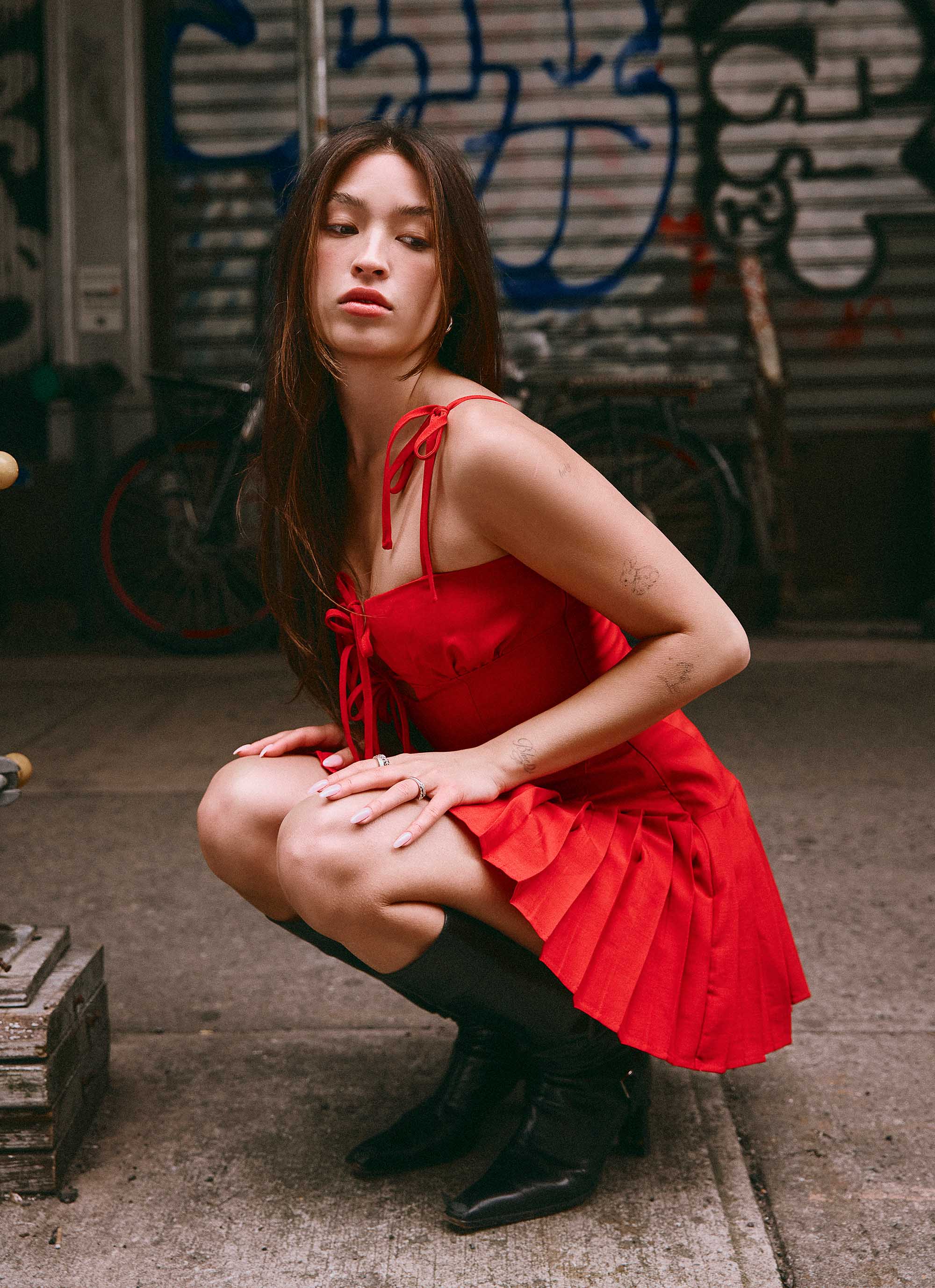 Love Seeker Corset Mini Dress - Red - Image 3